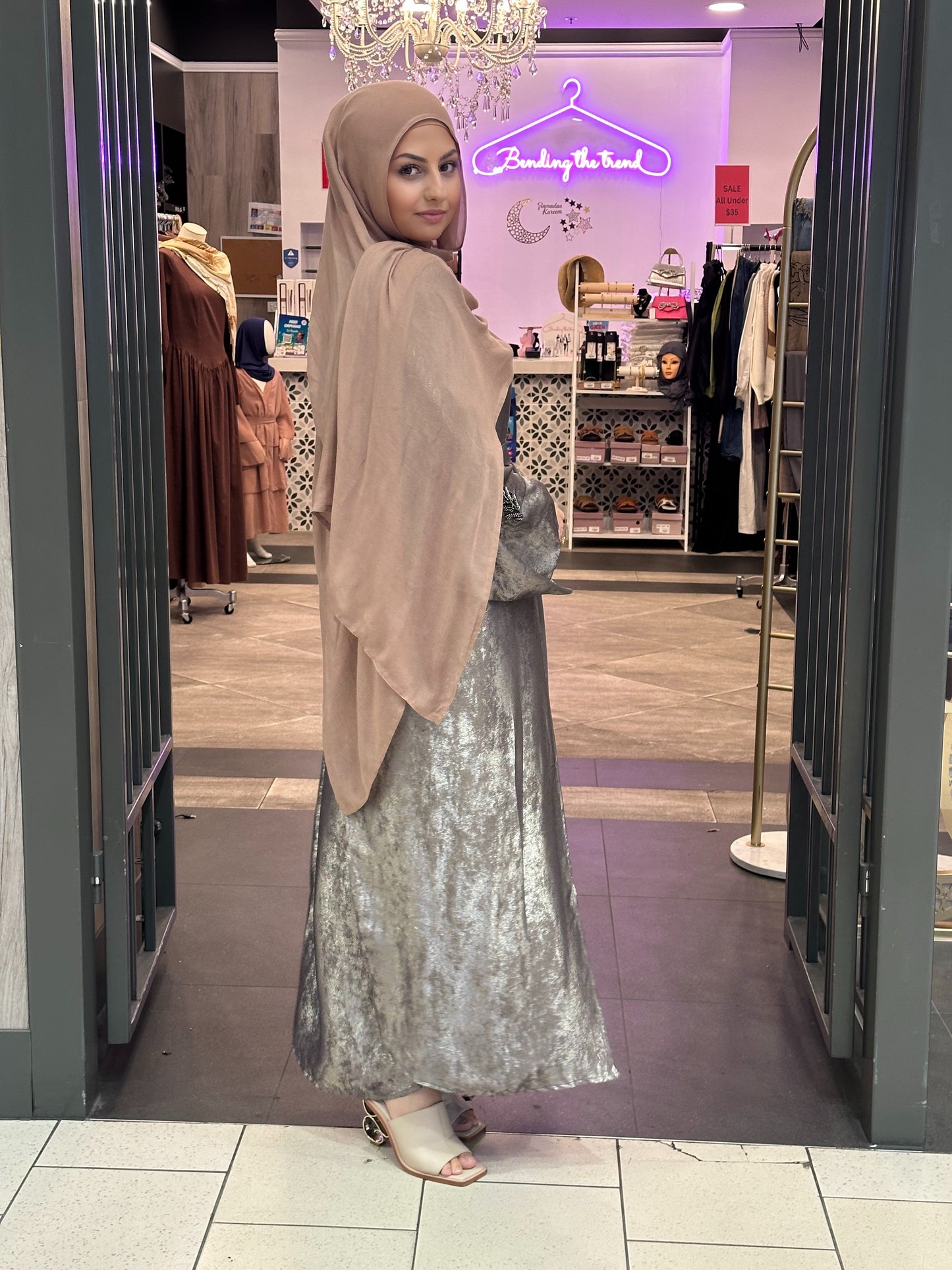 Dubai Shimmer Abaya Set
