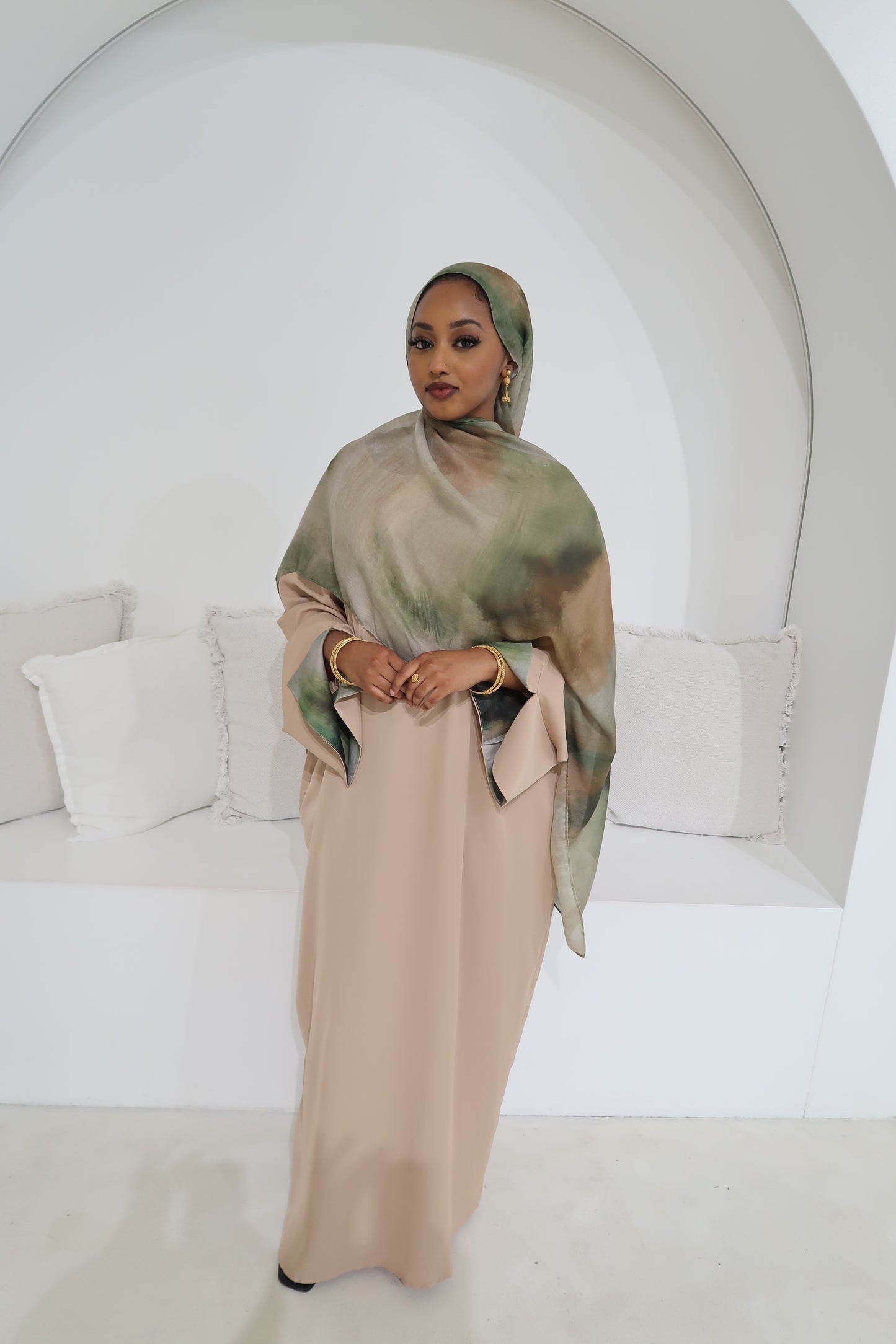 Abaya with hijab Set-Green