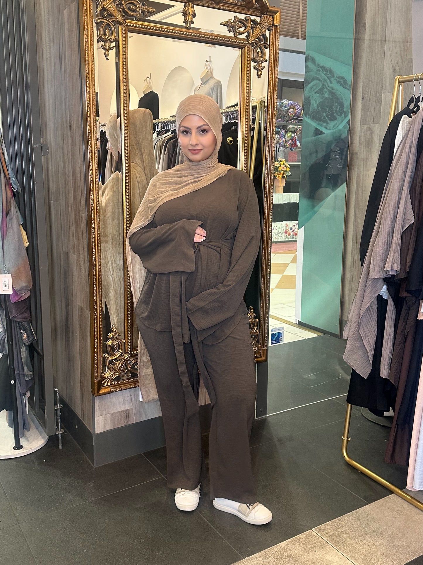 Myra tie set- Dark Brown