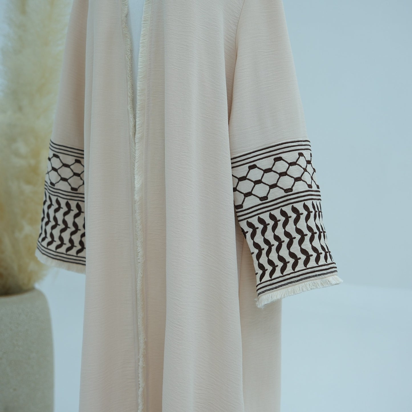 Palastine Open Abaya-Beige