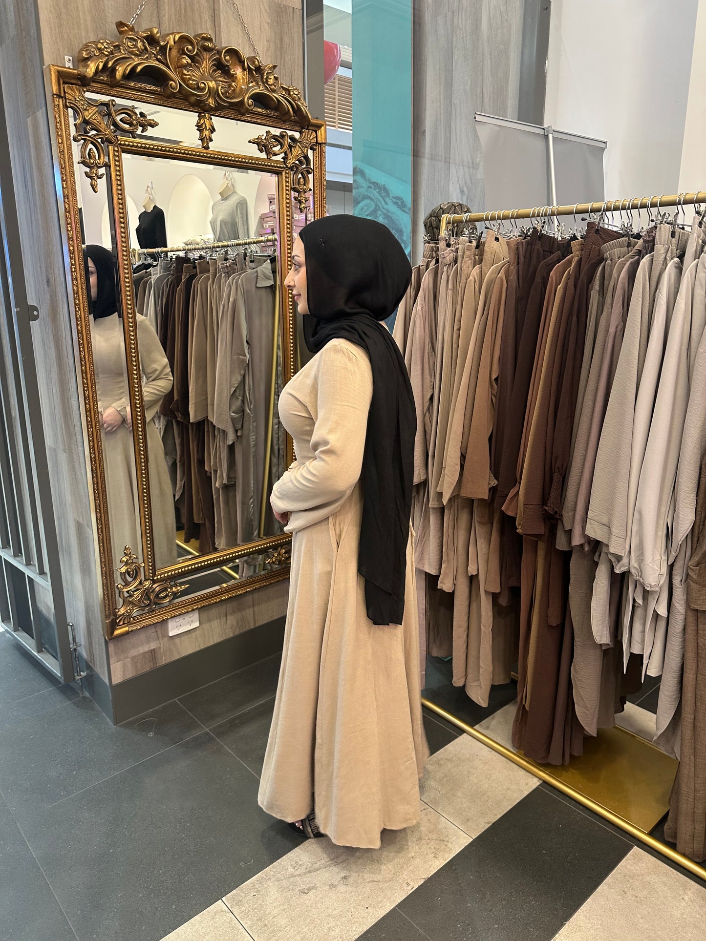 Talia Linen Dress-Mocha