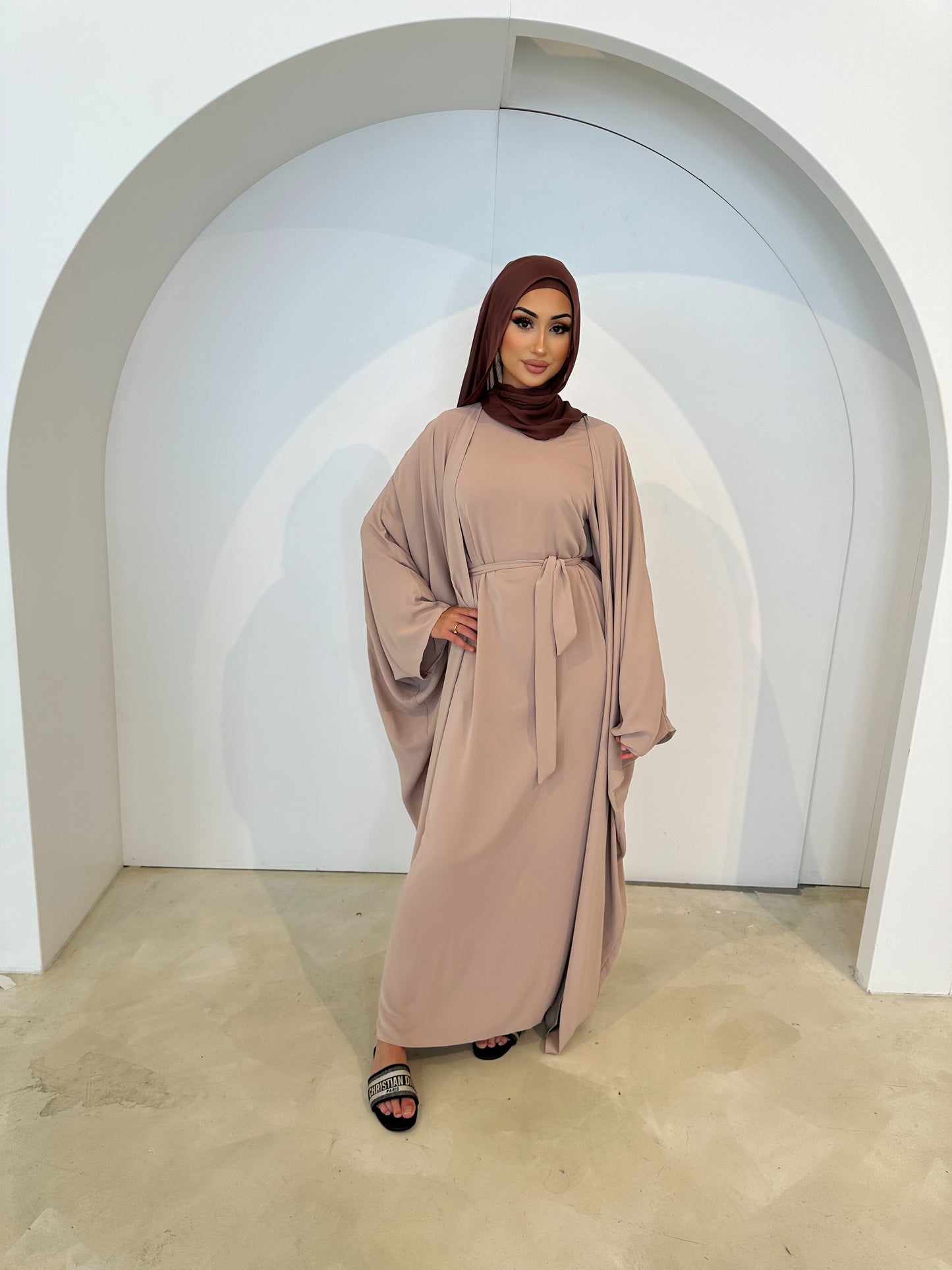 Rahma Abaya Set-Beige