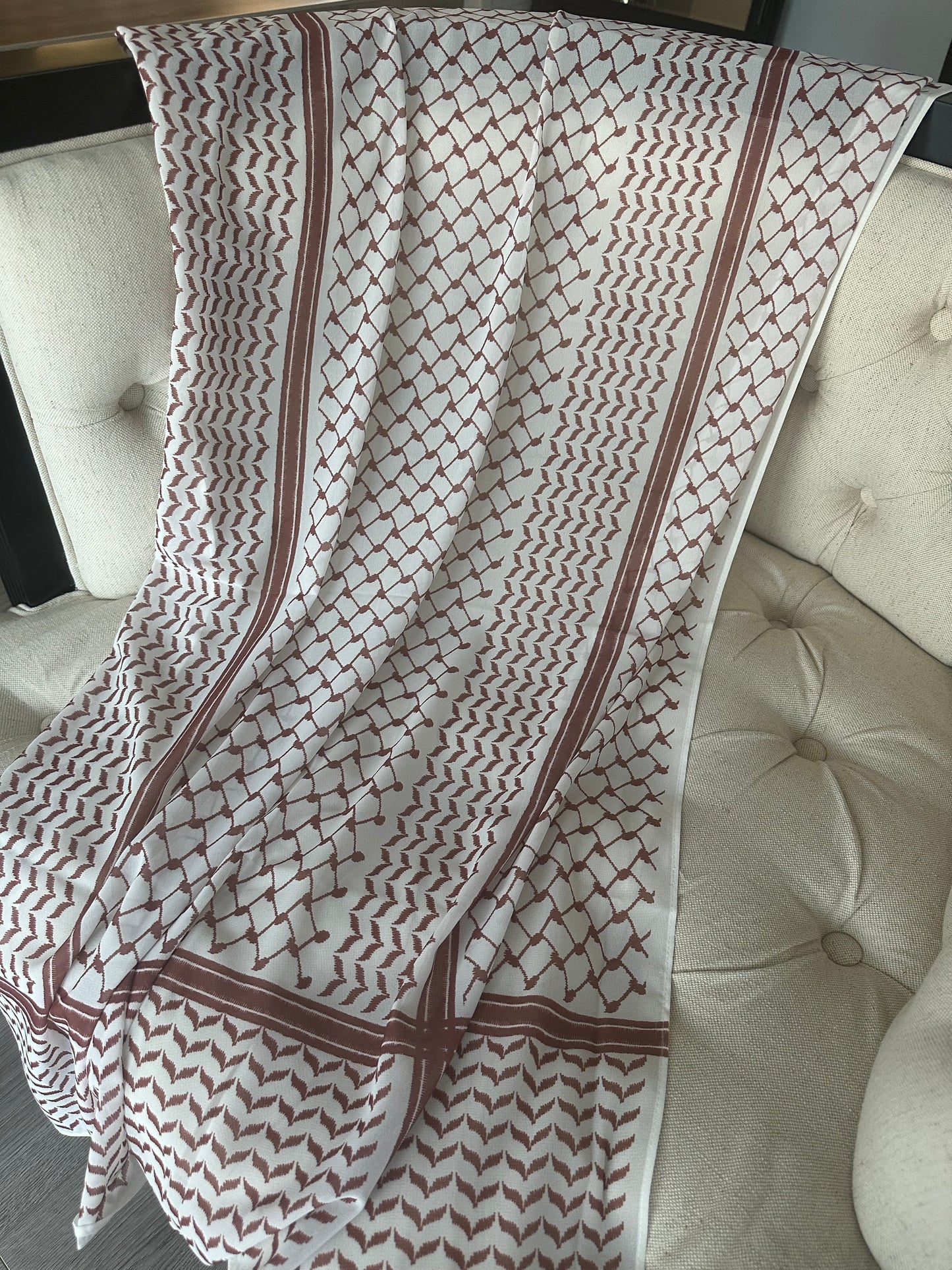 Palastine Printed Chiffon Brown