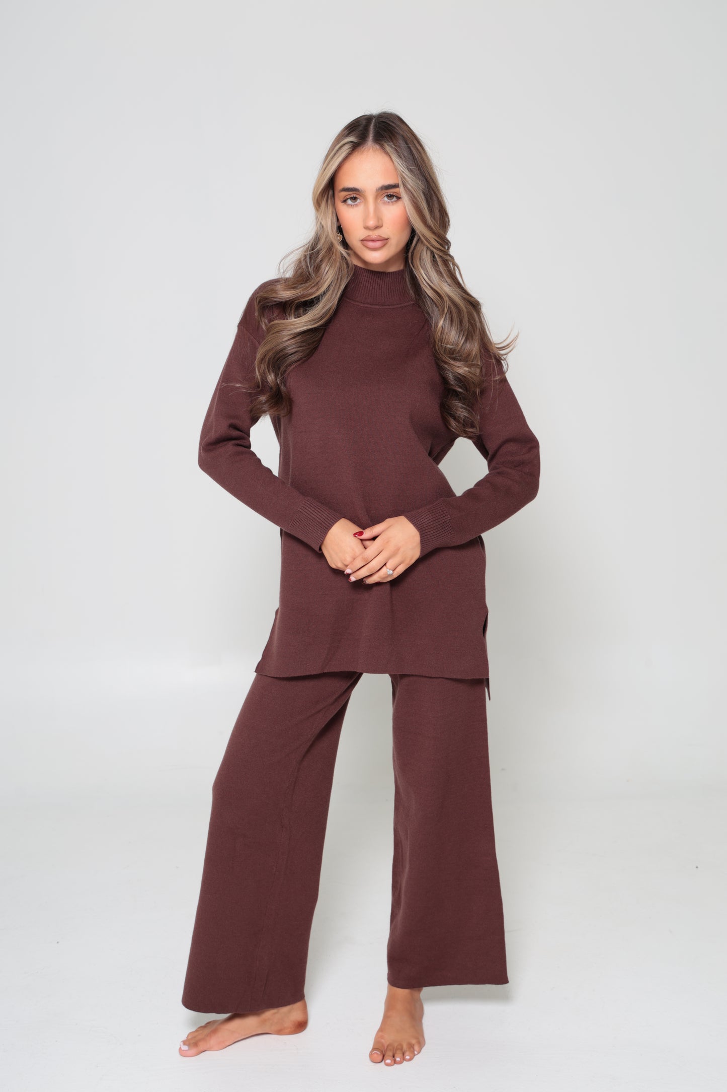 Mariam Knit Set Chocolate