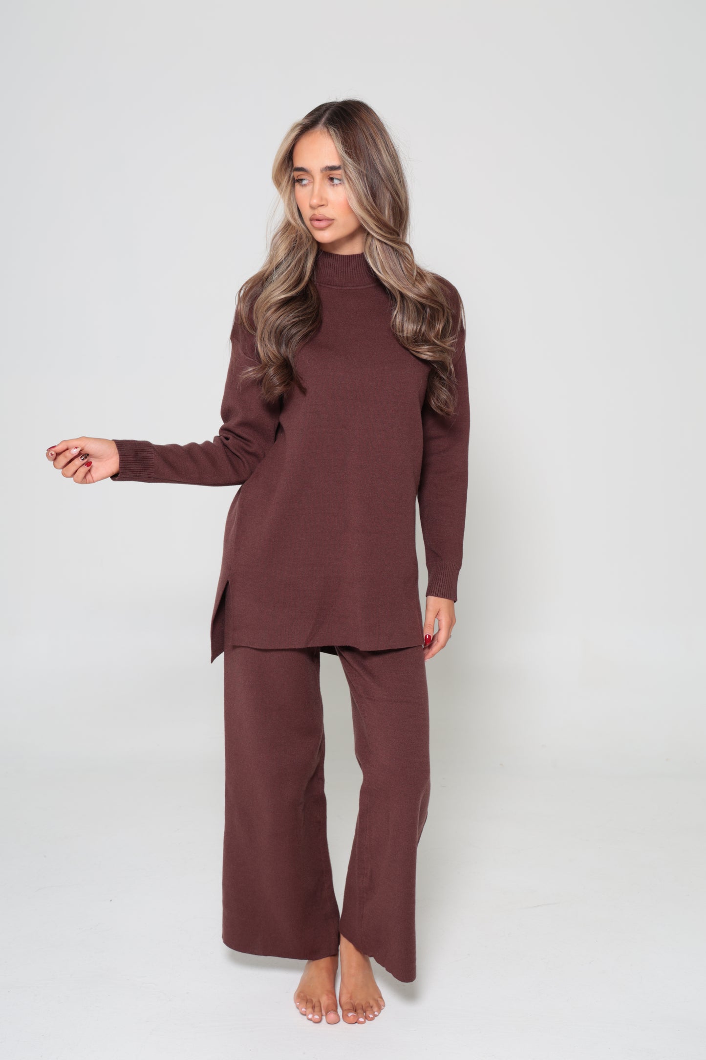 Mariam Knit Set Chocolate