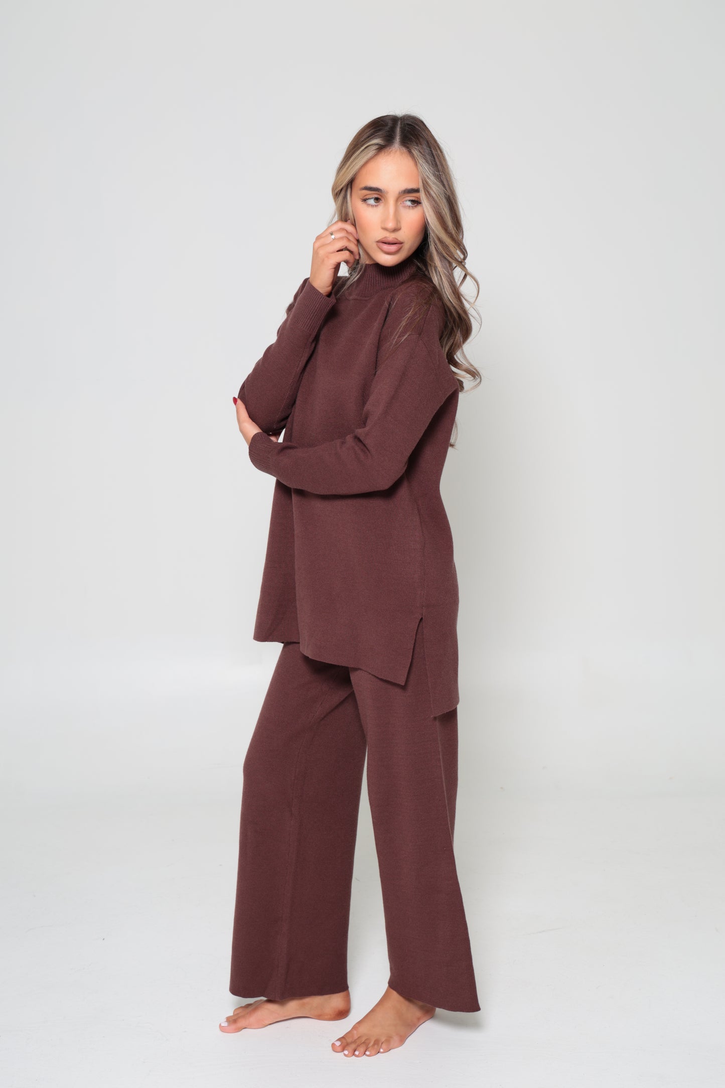 Mariam Knit Set Chocolate