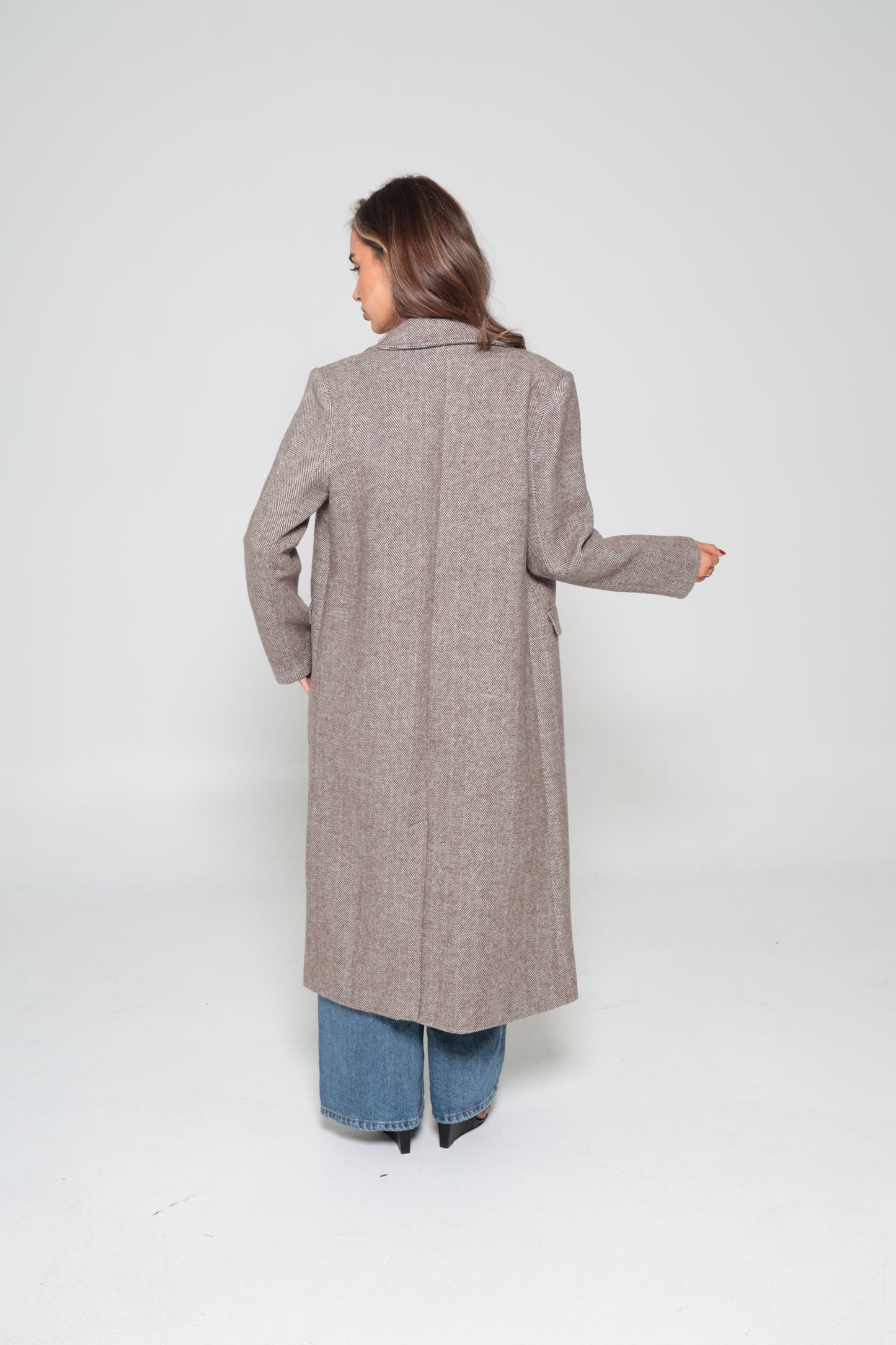 Wool Herringbone Coat