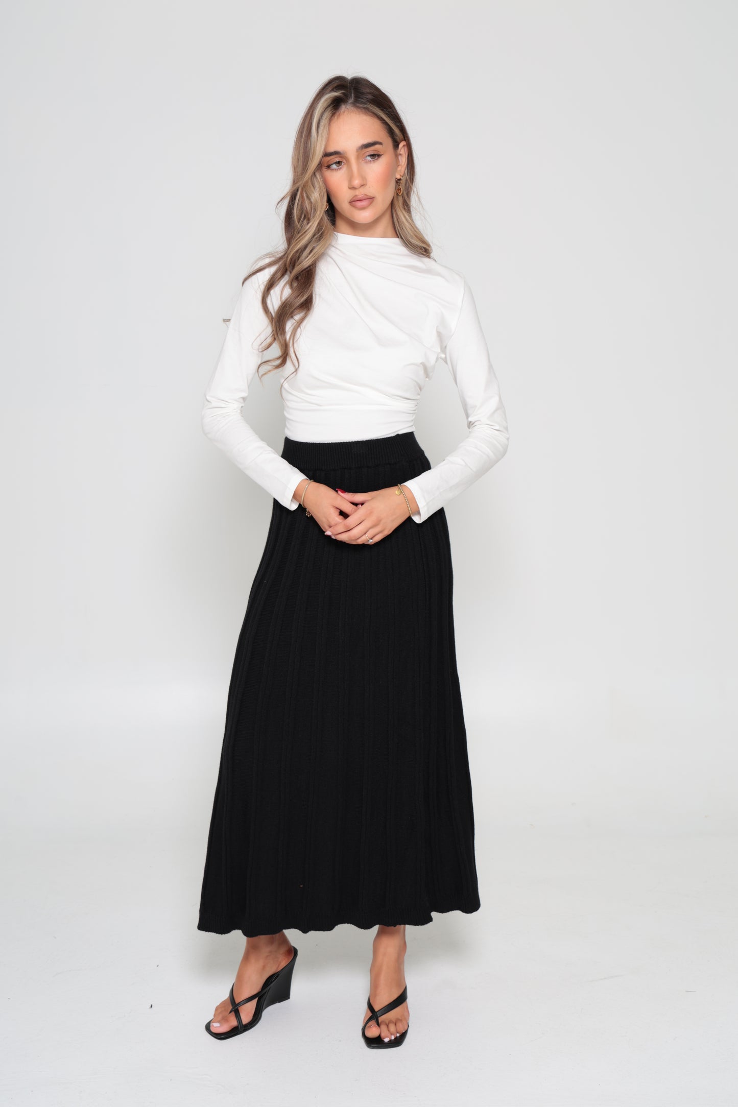 Textured Knit Skirt