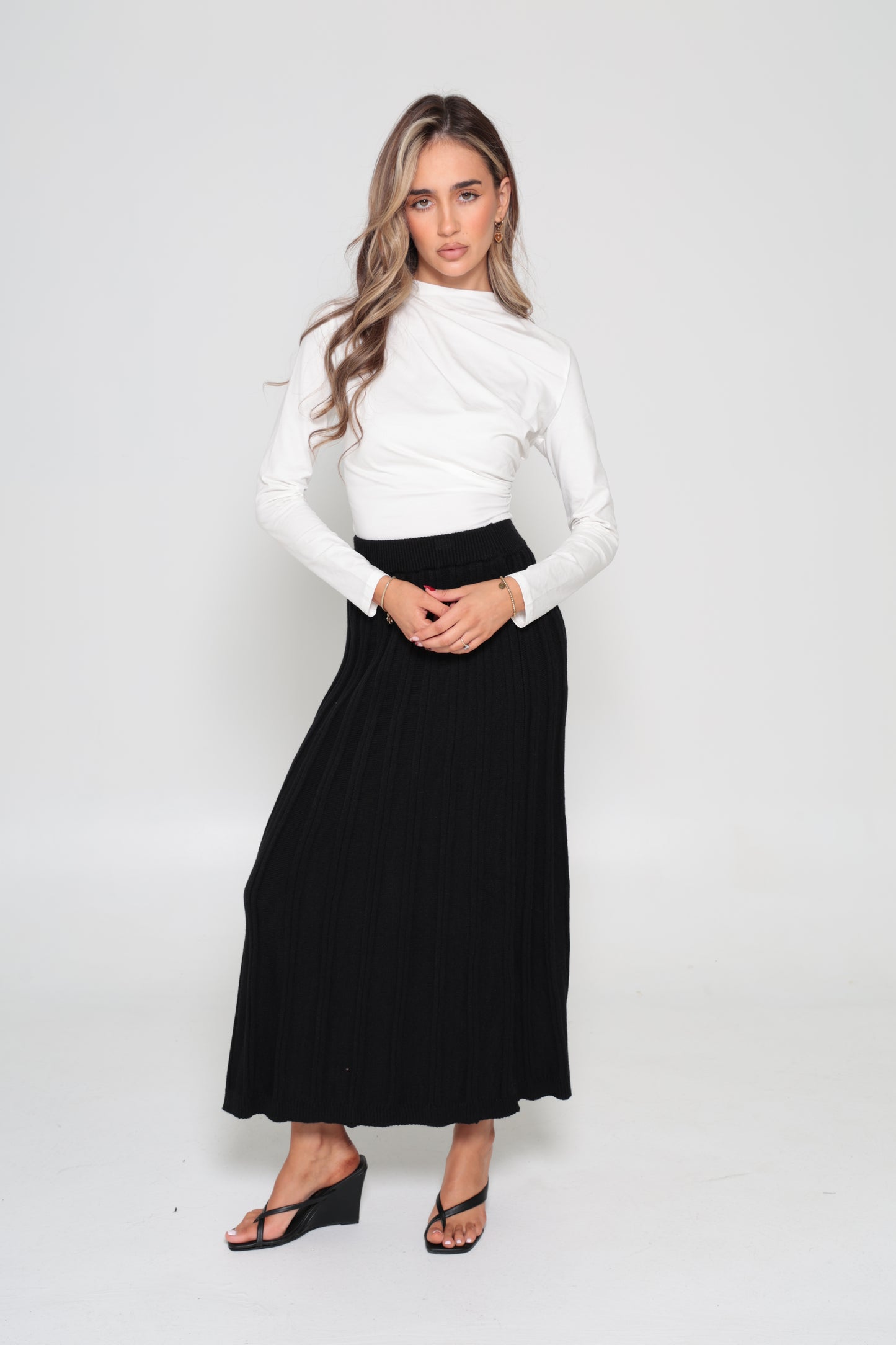 Textured Knit Skirt