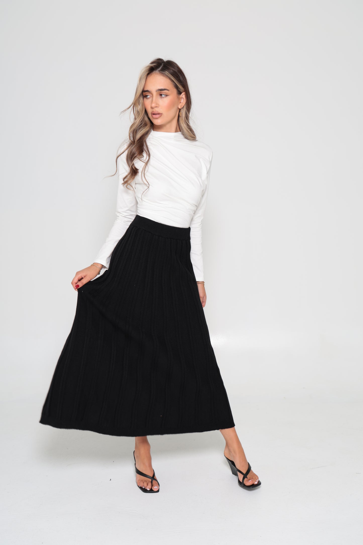 Textured Knit Skirt