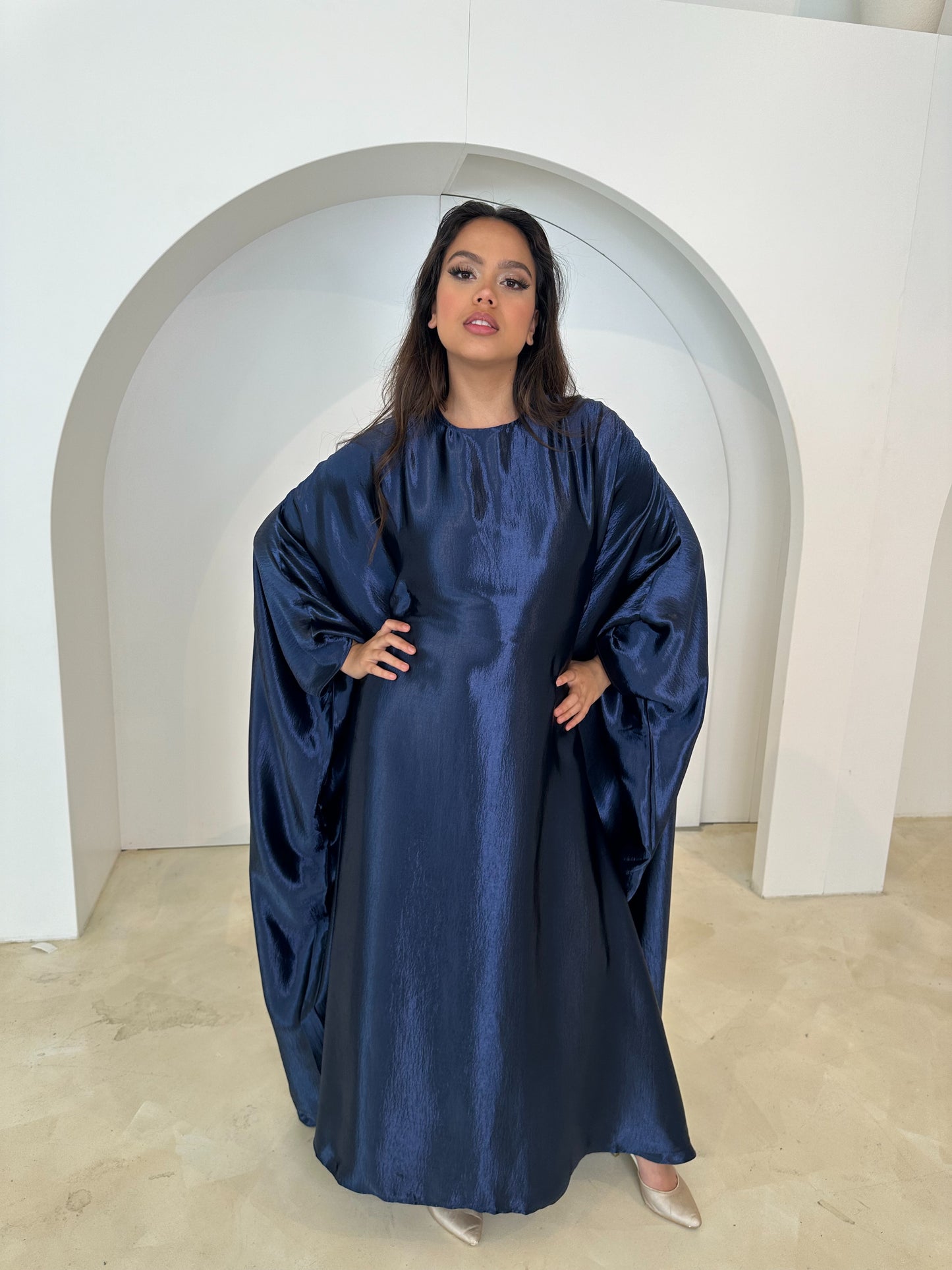 Sophia Butterfly Abaya- Navy