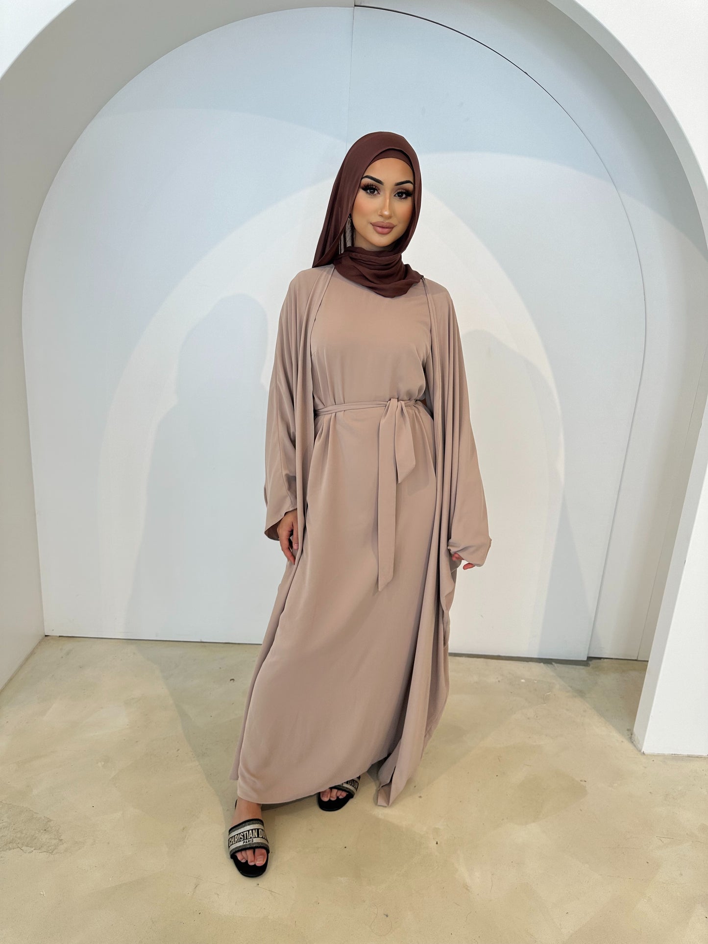 Rahma Abaya Set-Beige