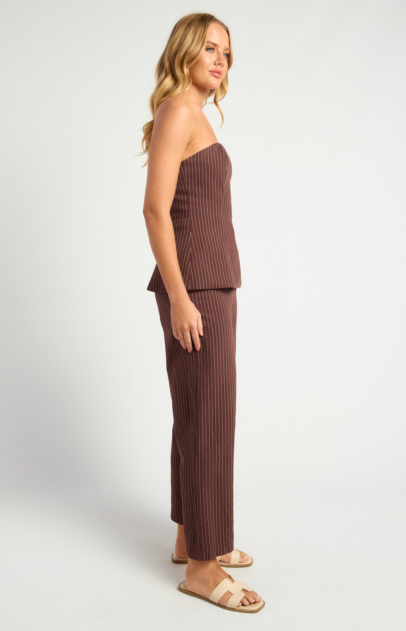 Pin Stripe Set- Brown