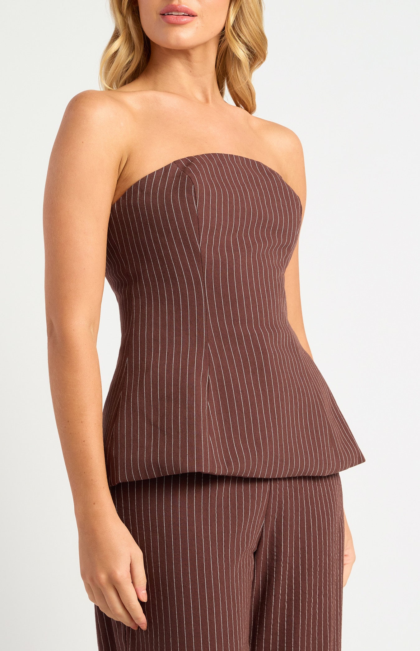 Pin Stripe Set- Brown