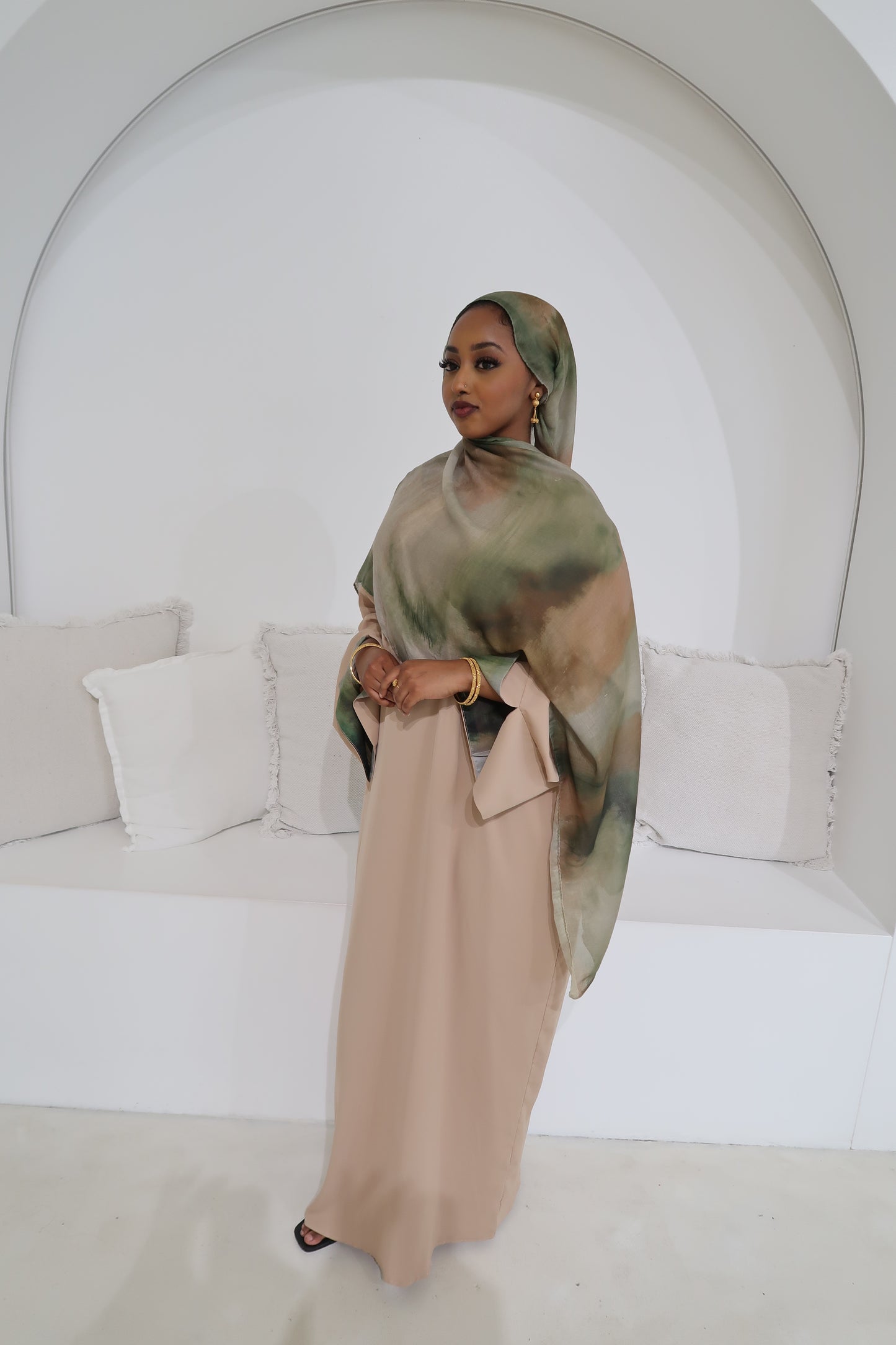Abaya with hijab Set-Green