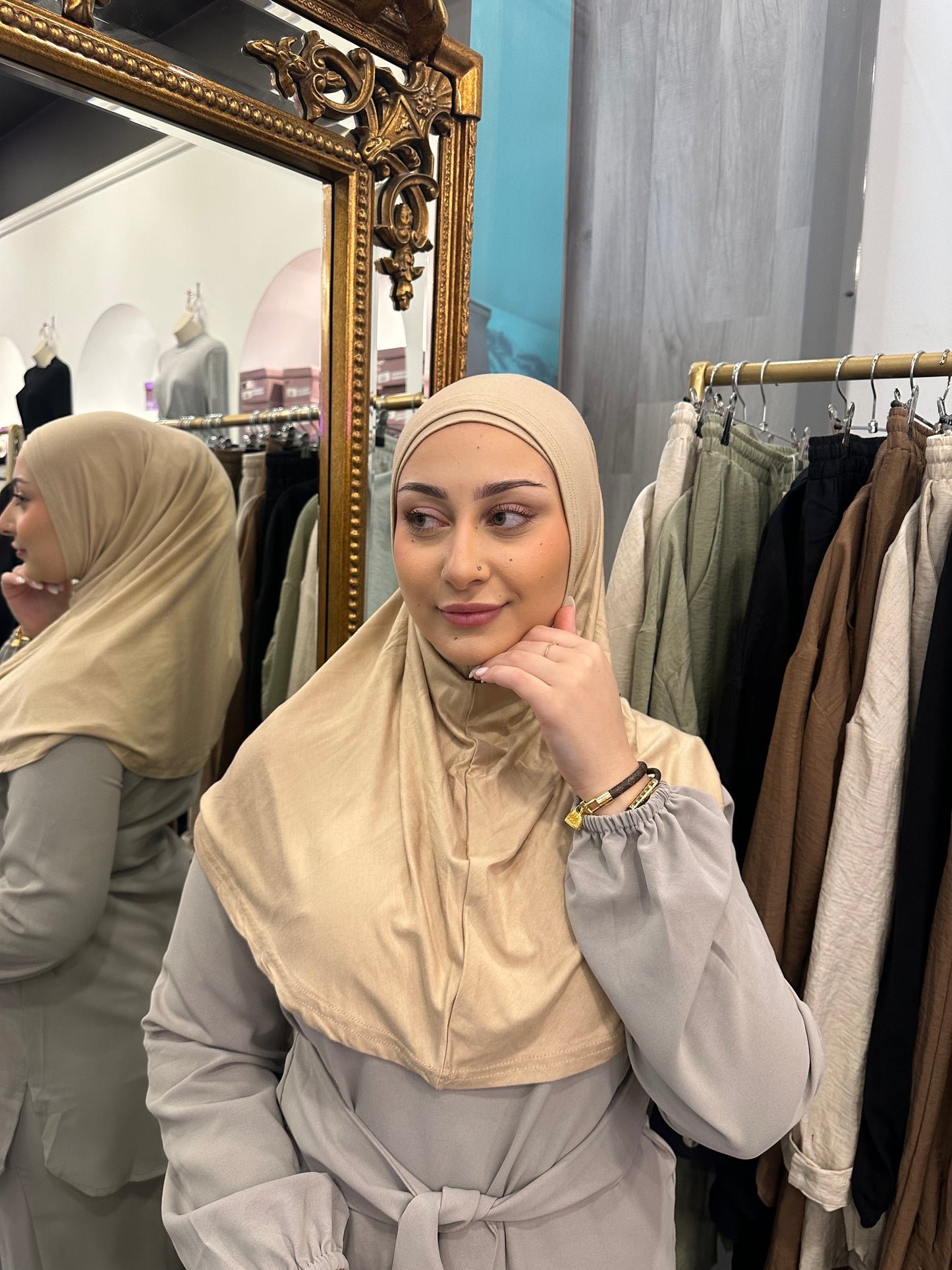 Amira 2pc hijab set (cream