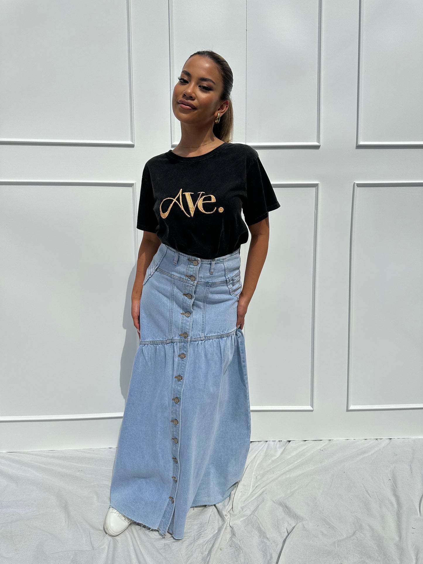 Hamilton Skirt- Denim Blue