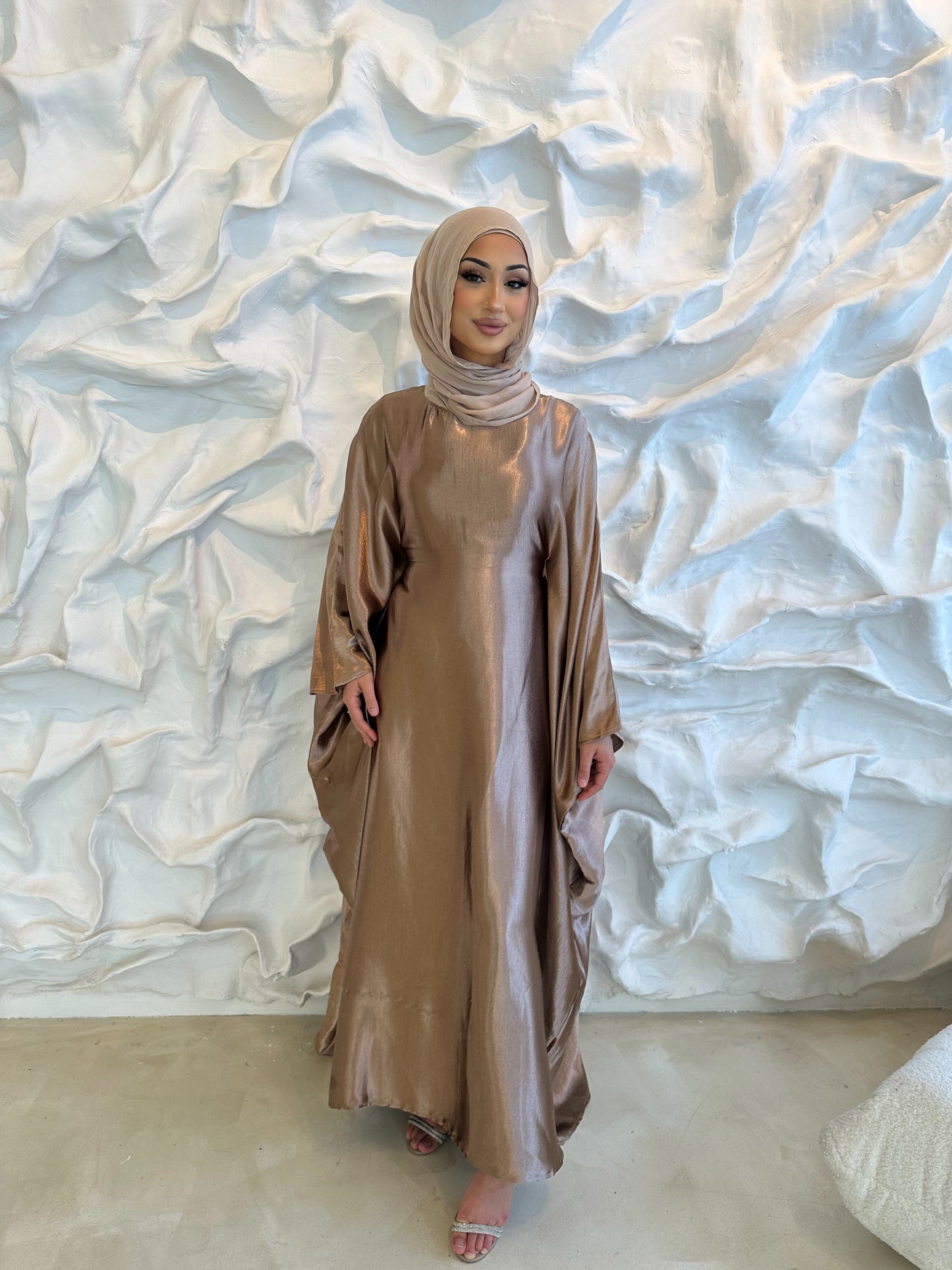 Sophia Butterfly Abaya - Coffee