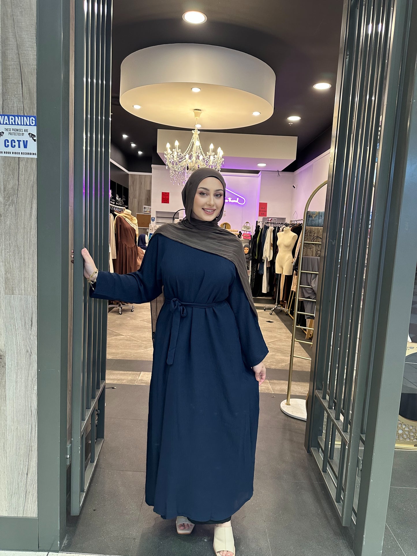 Plain abaya Tie Wasit
