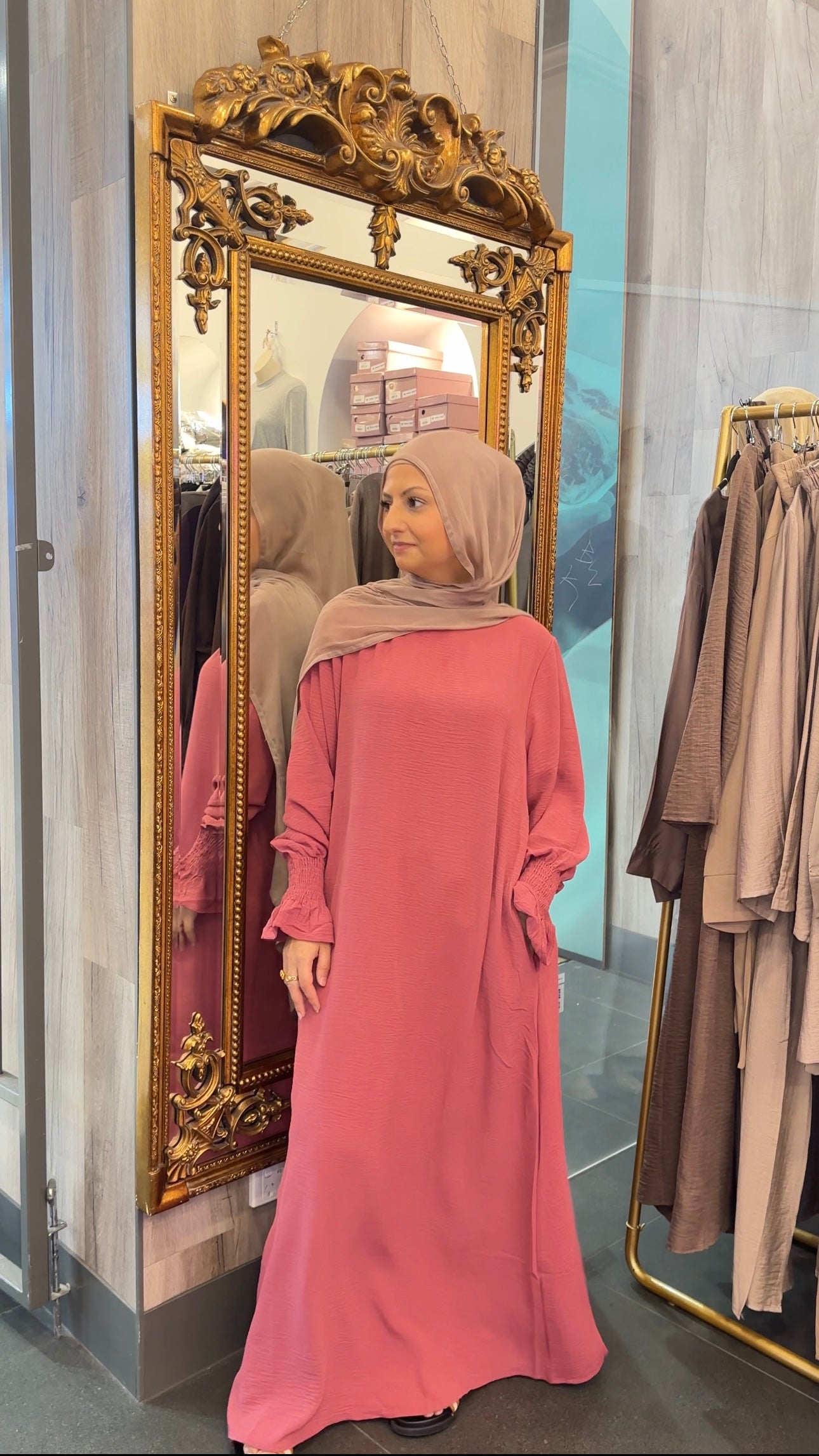 Khadija Abaya-Dark Red