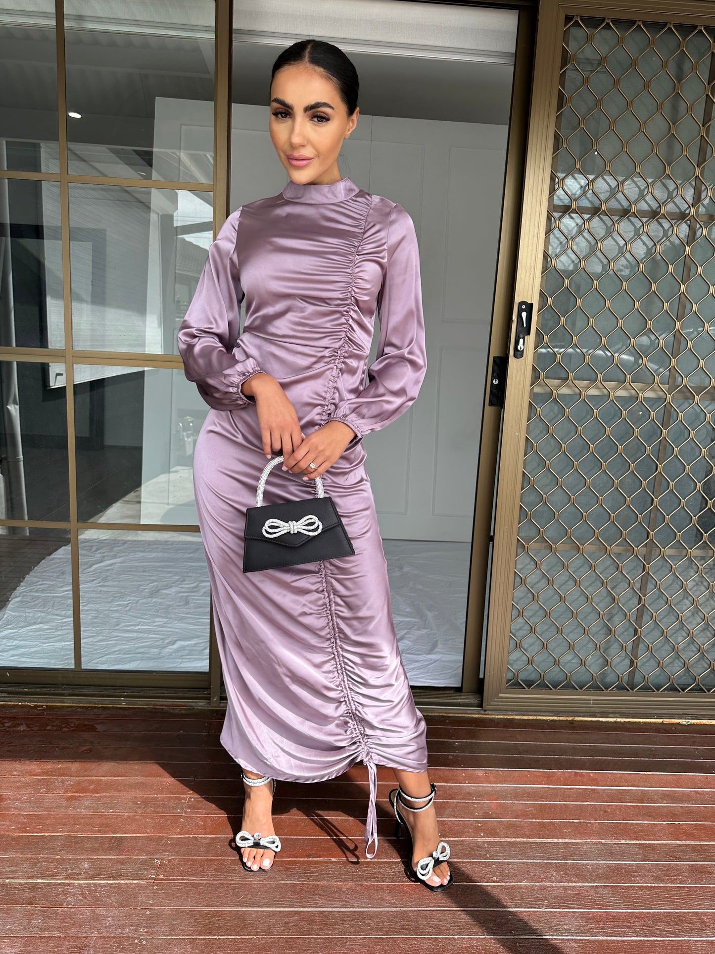 Valentine Dress- Dusty Purple