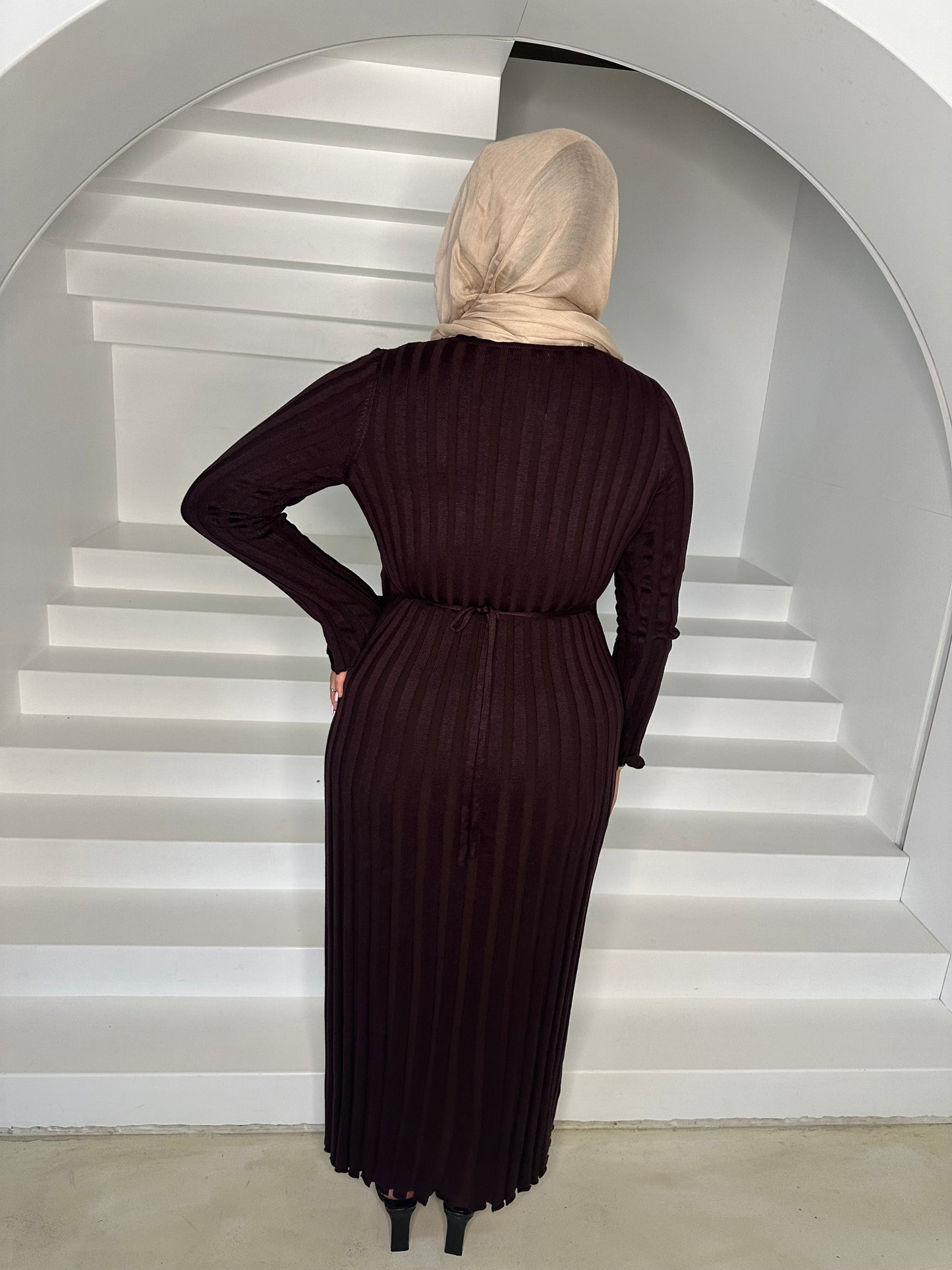 Razan Knit Dress (Brown)