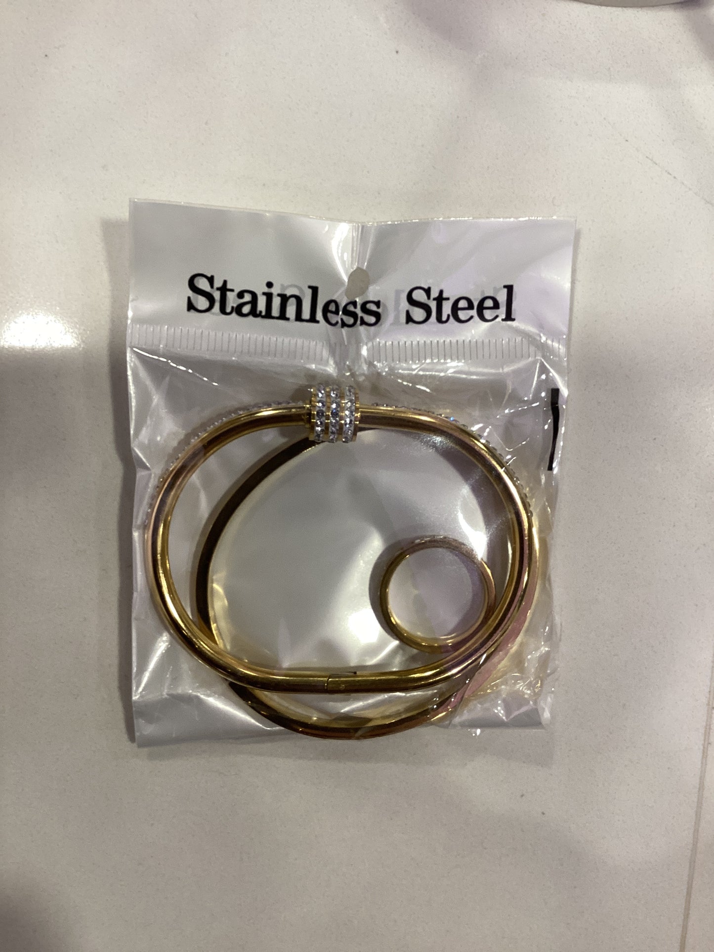 Gold Bracelet & ring set