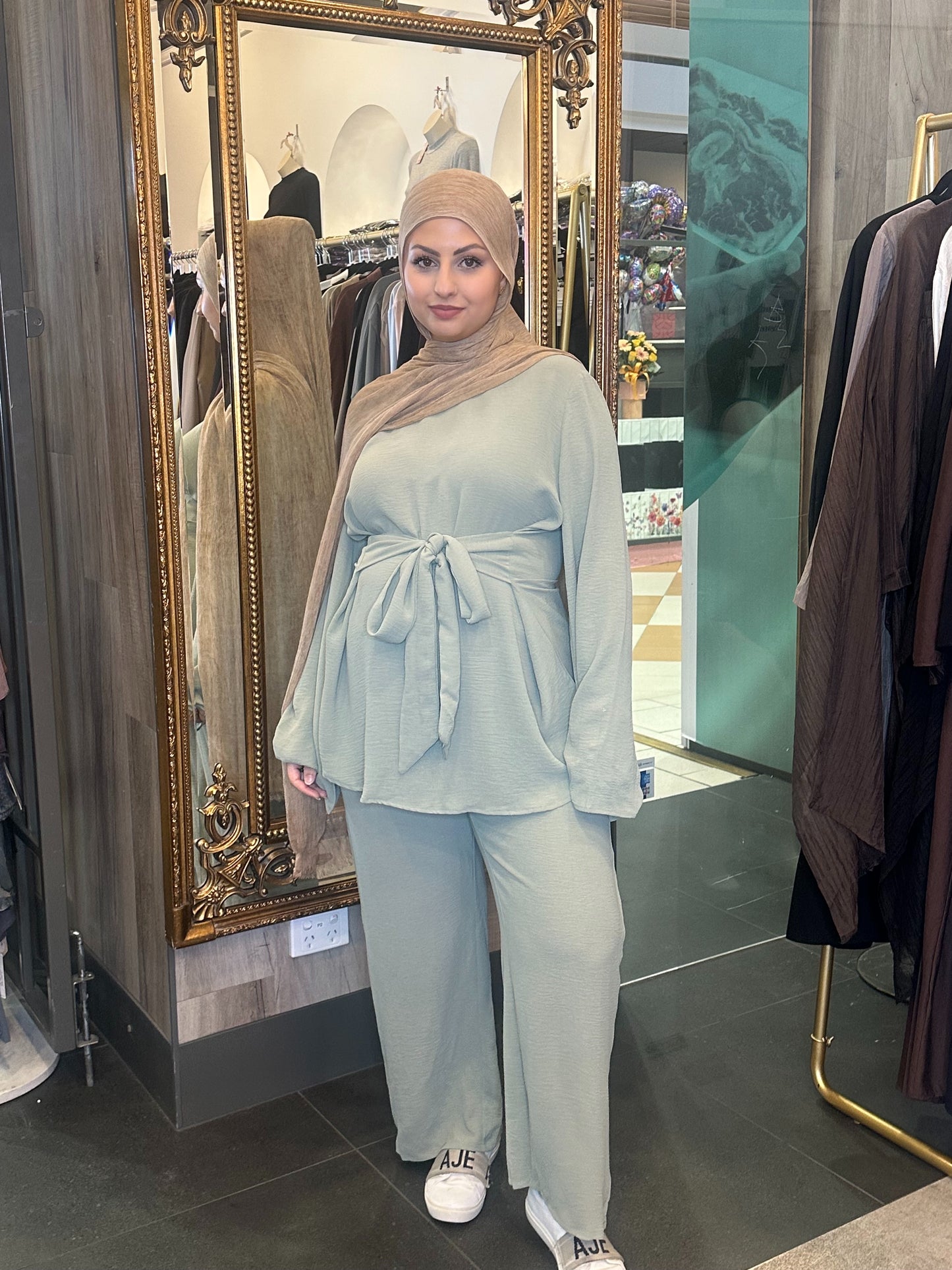 Myra tie set- Olive Green