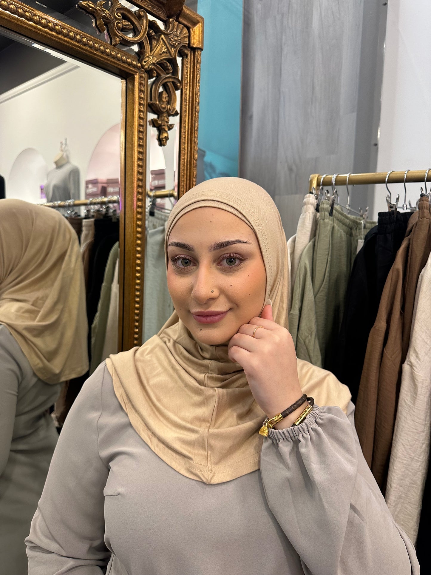 Amira 2pc hijab set (cream