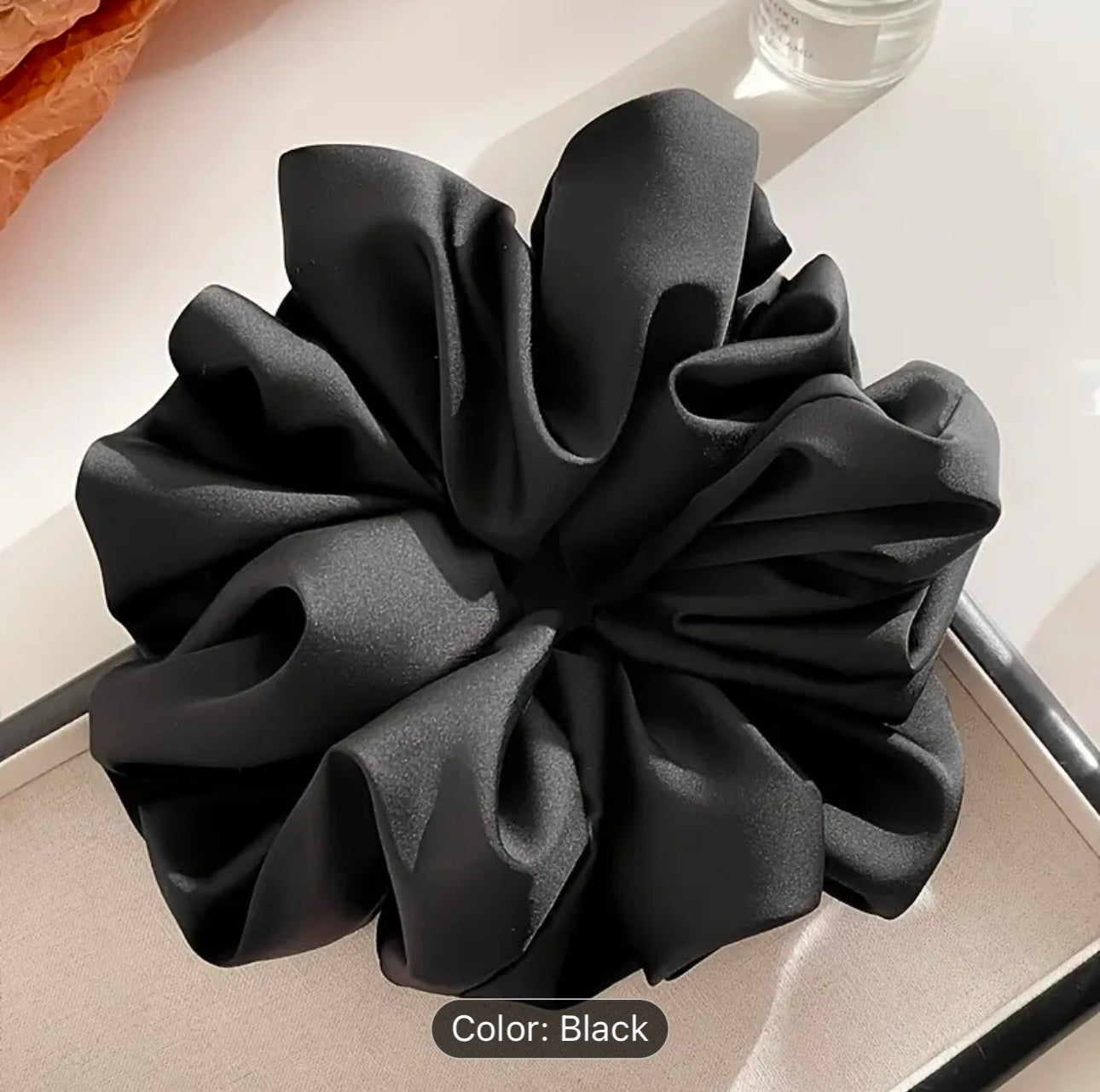 Black chiffon scrunchy