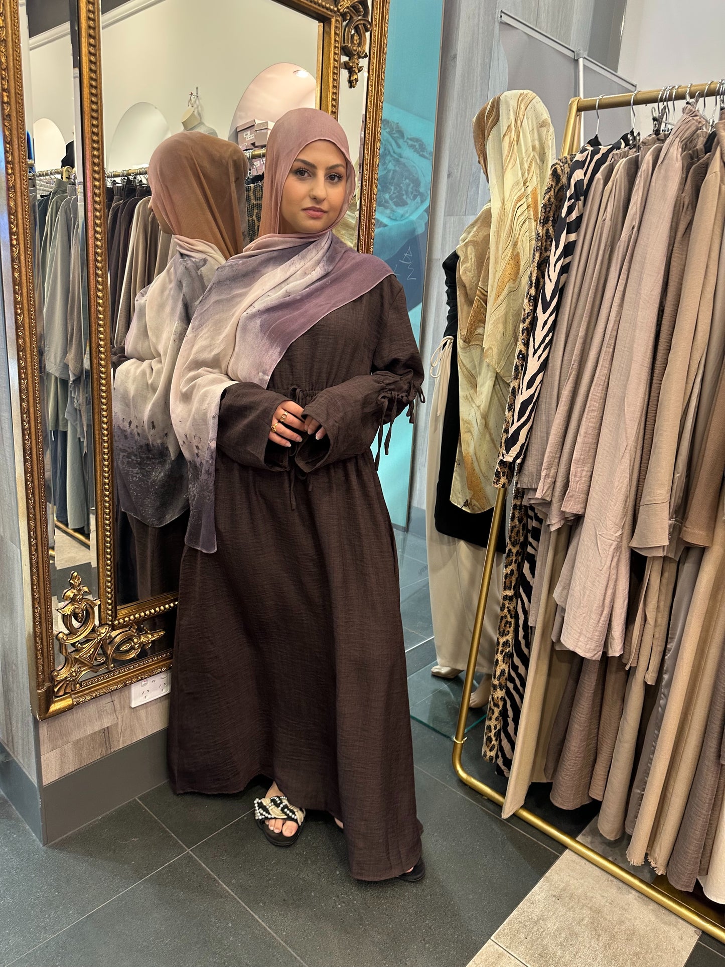 Dunya Dress- Brown