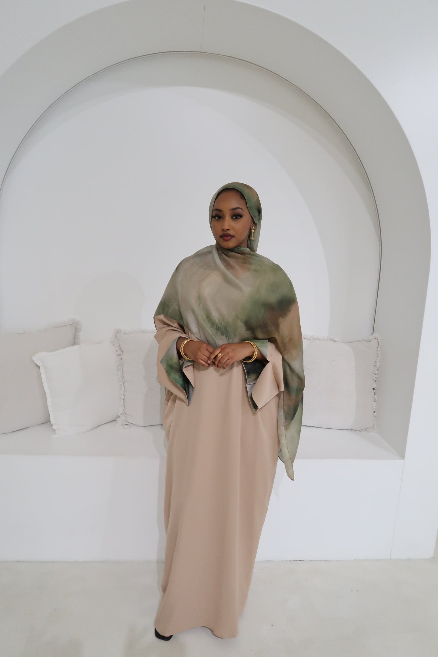 Abaya with hijab Set-Green