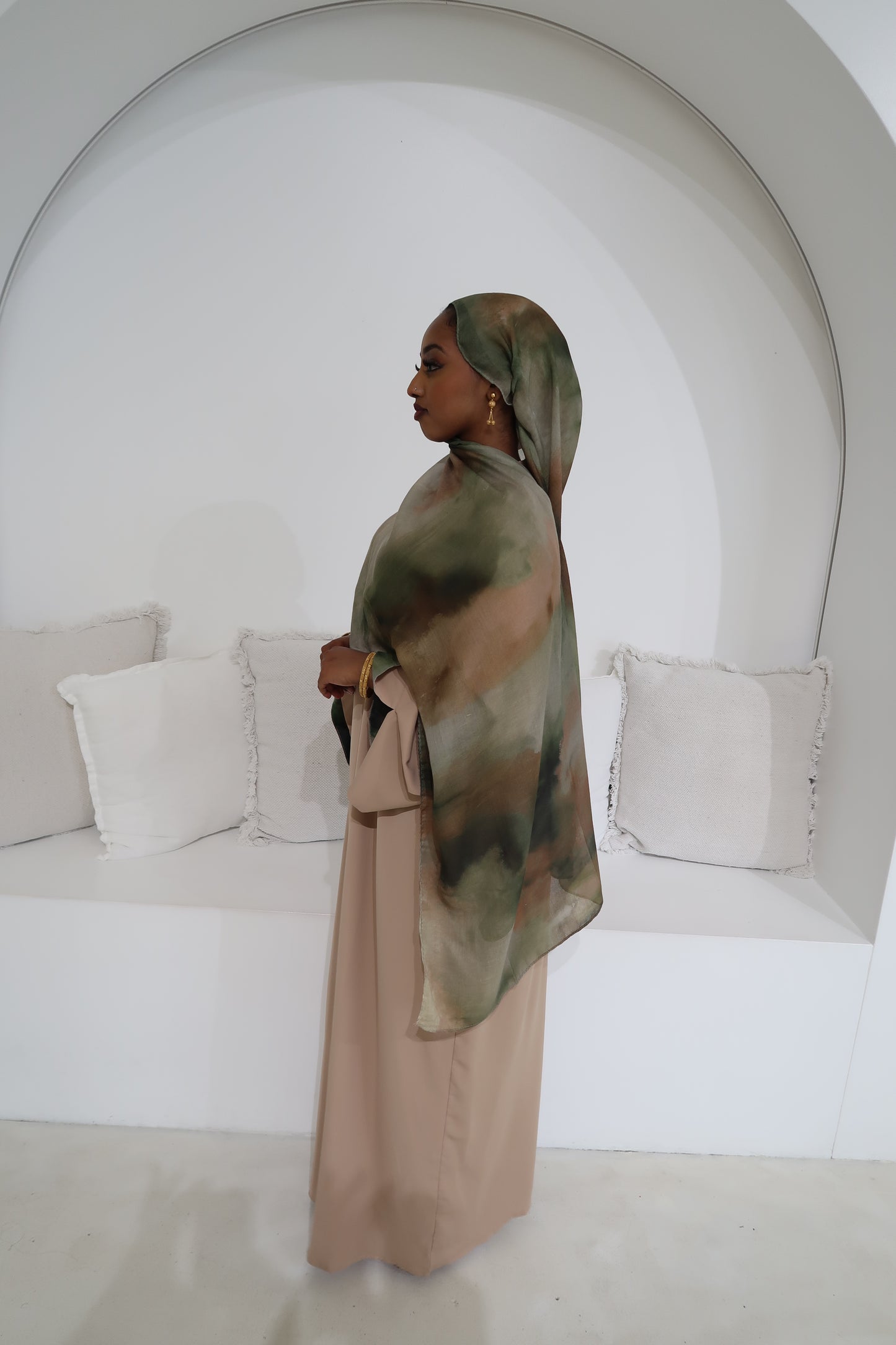 Abaya with hijab Set-Green