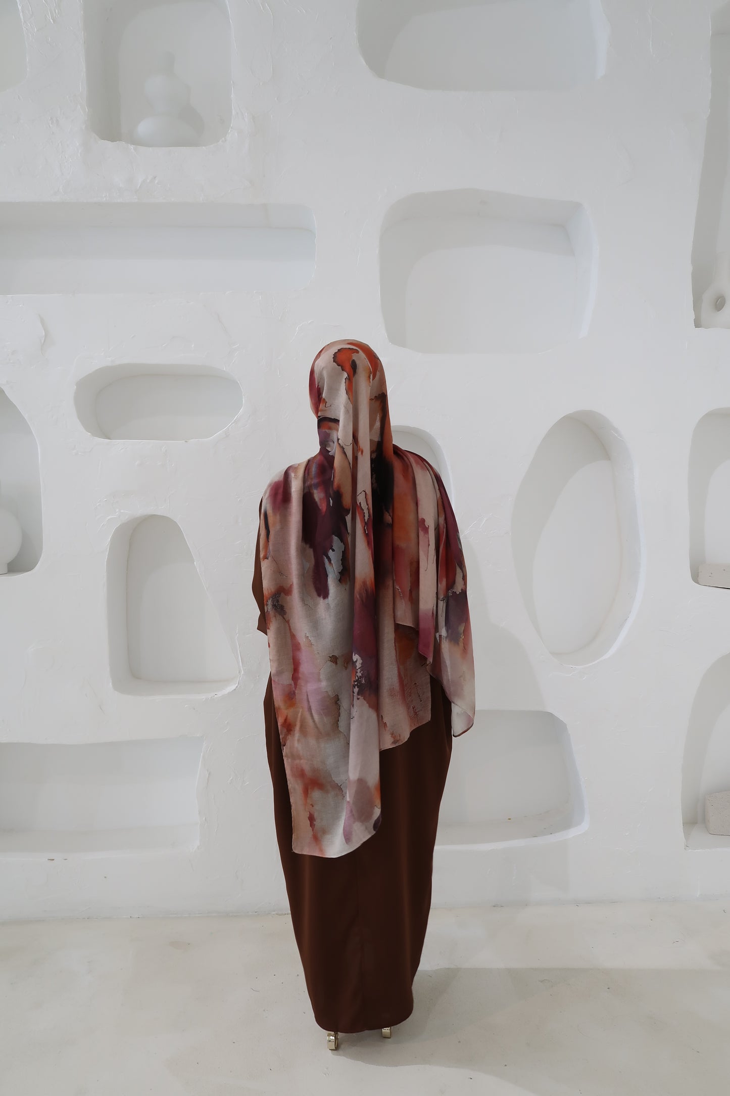 Abaya With Hijab Set-Brown
