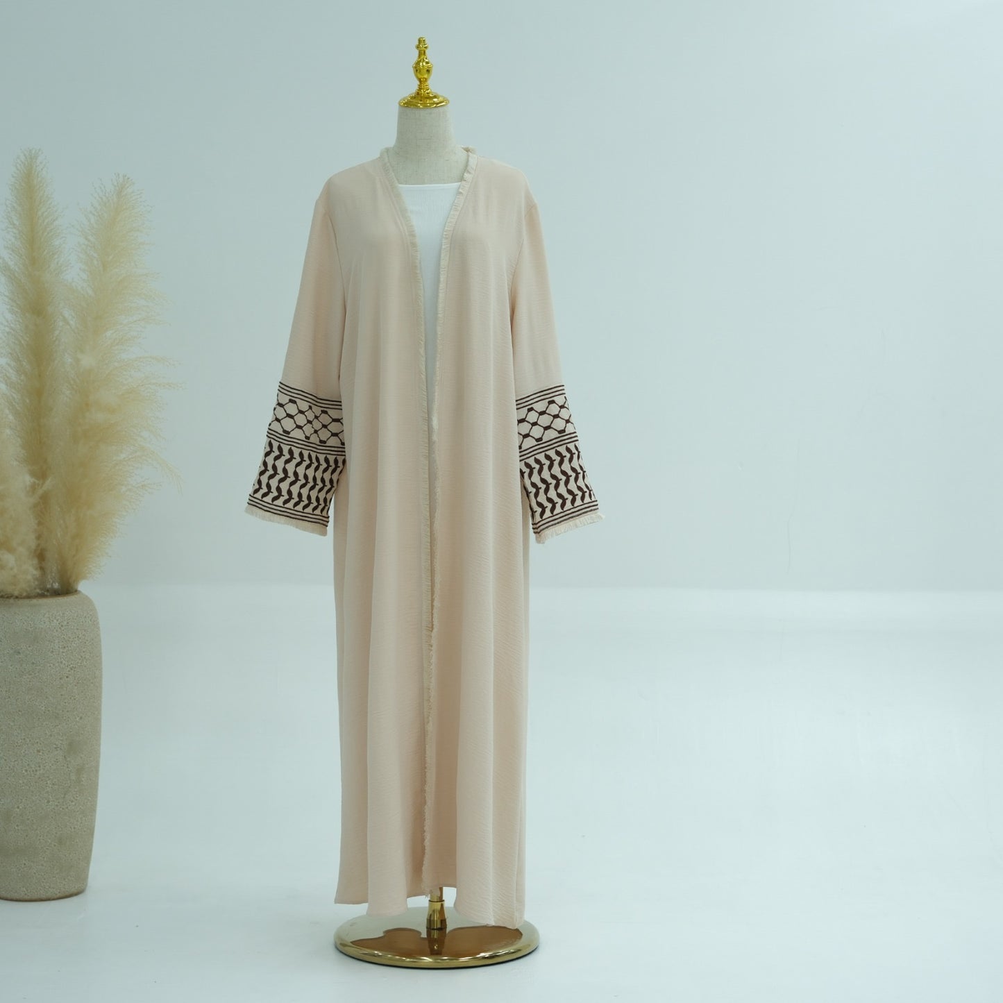 Palastine Open Abaya-Beige