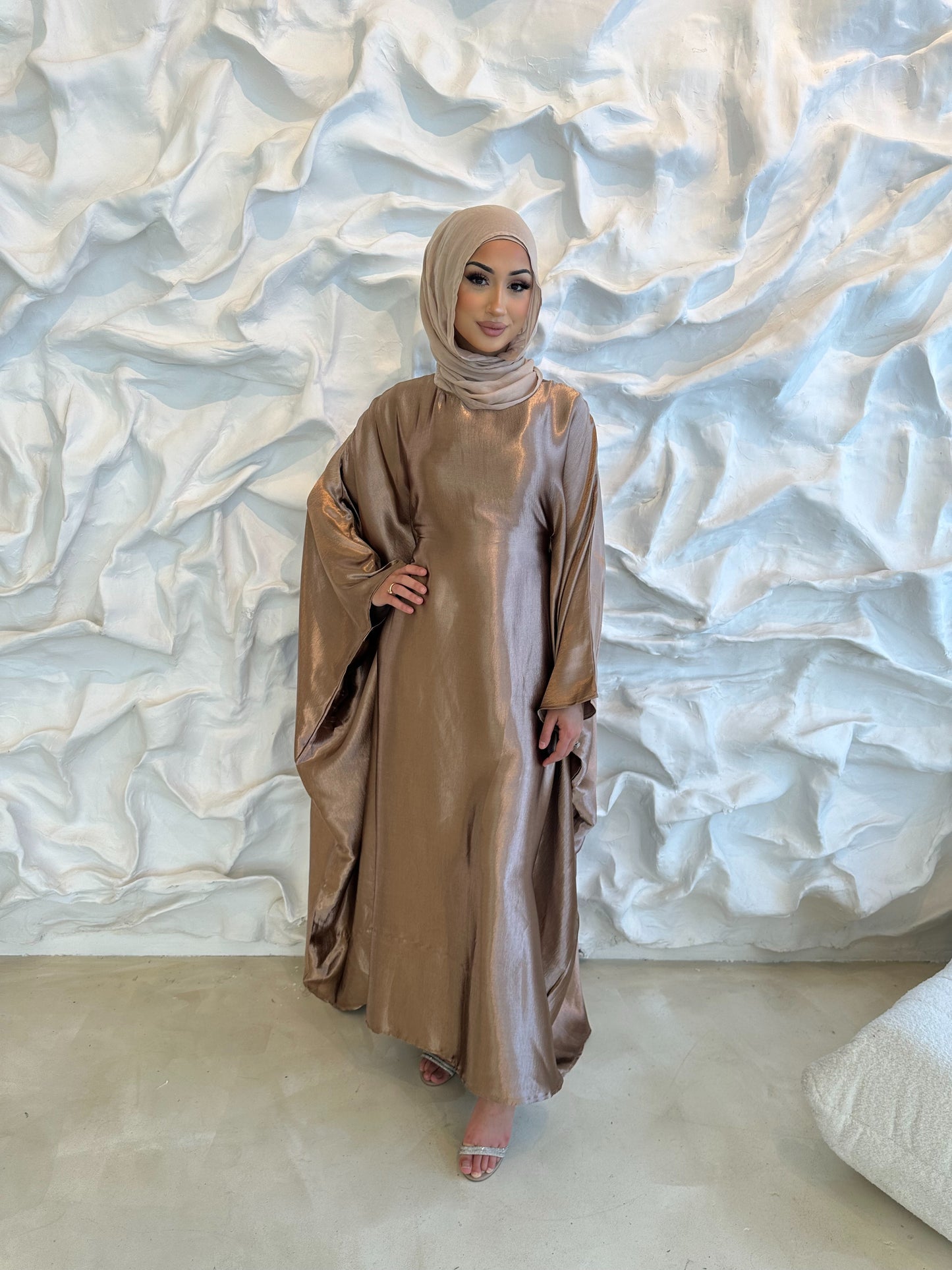 Sophia Butterfly Abaya - Coffee