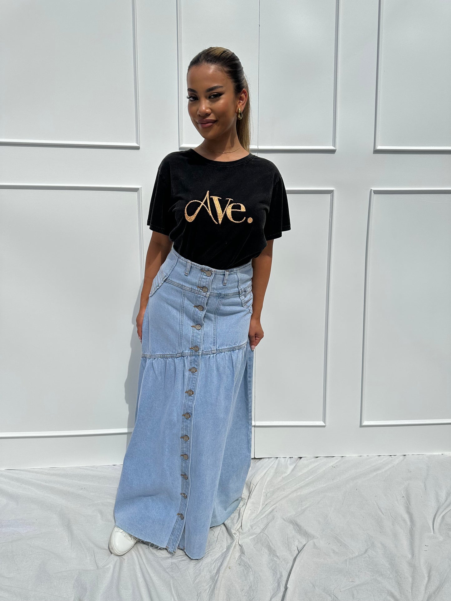 Hamilton Skirt- Denim Blue