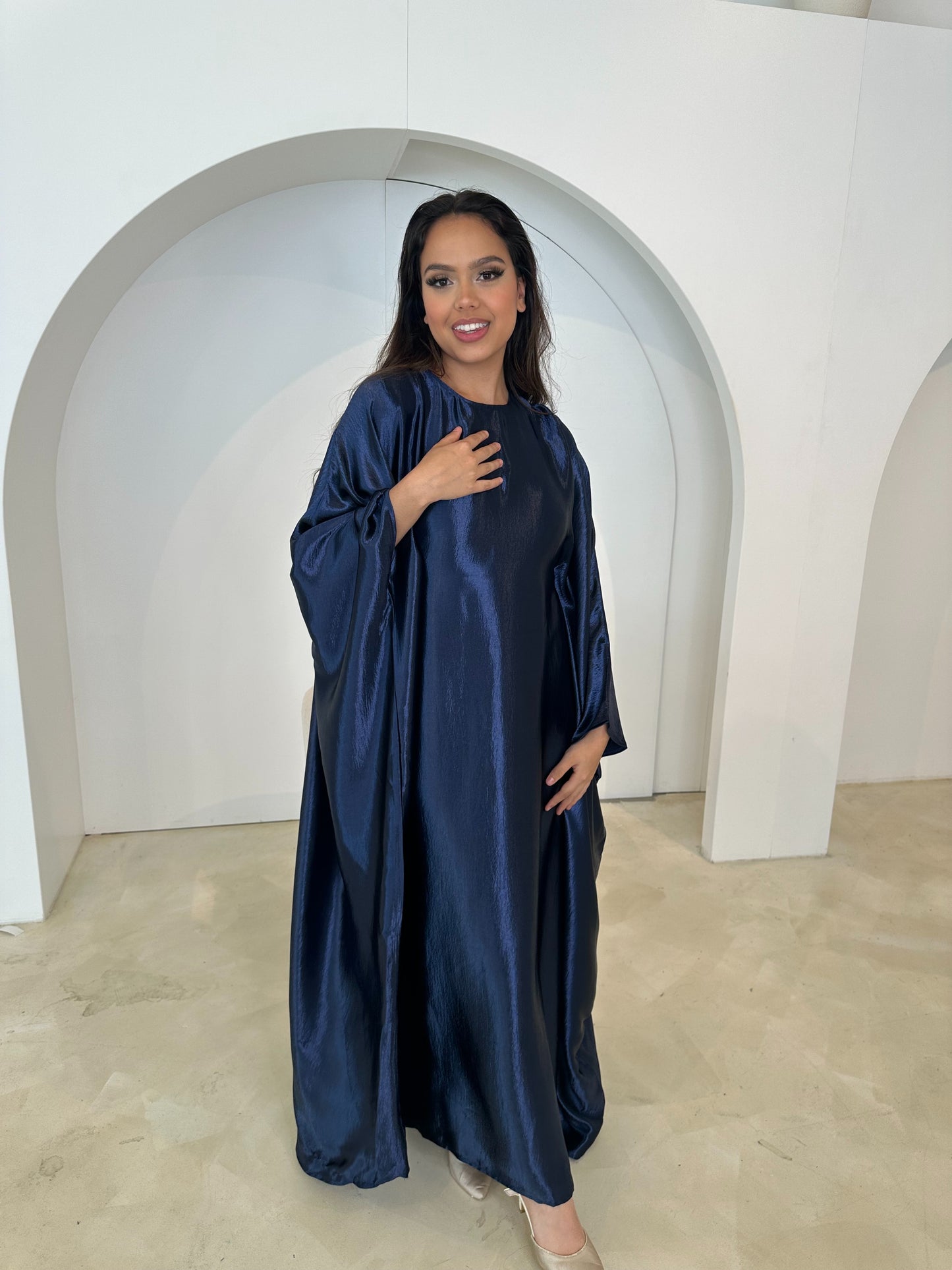 Sophia Butterfly Abaya- Navy