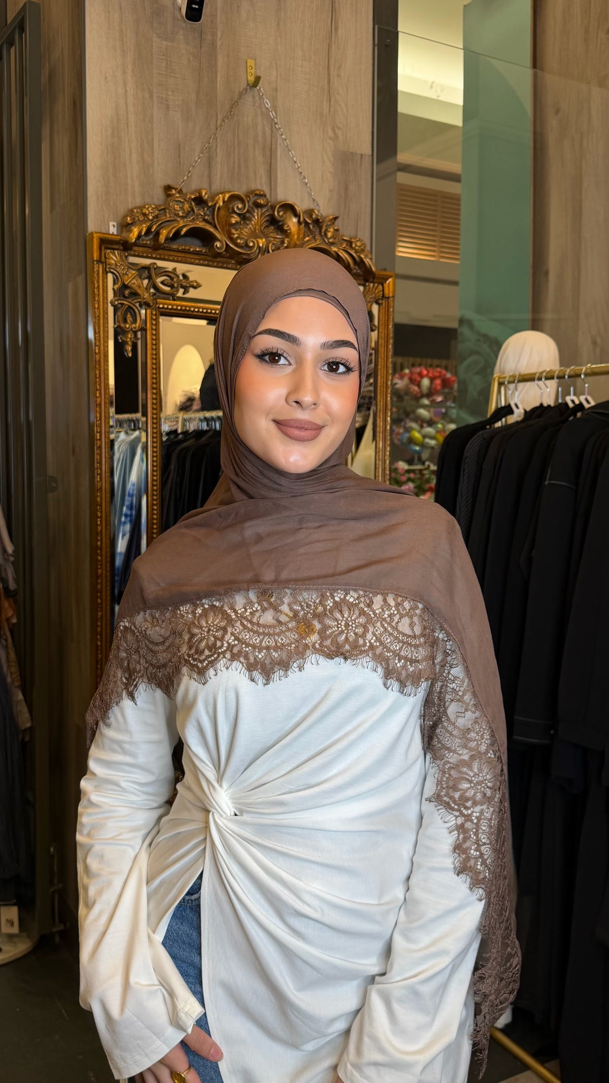 Lace Hijabs/Matching Cap