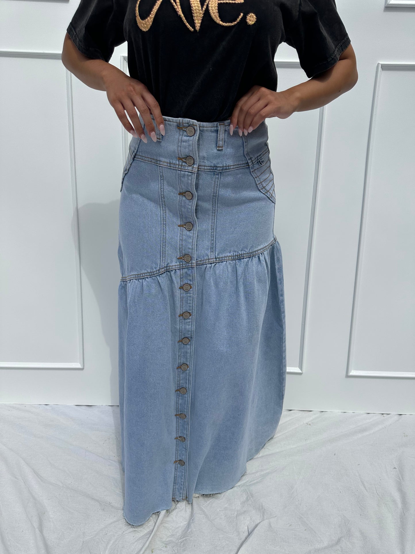 Hamilton Skirt- Denim Blue