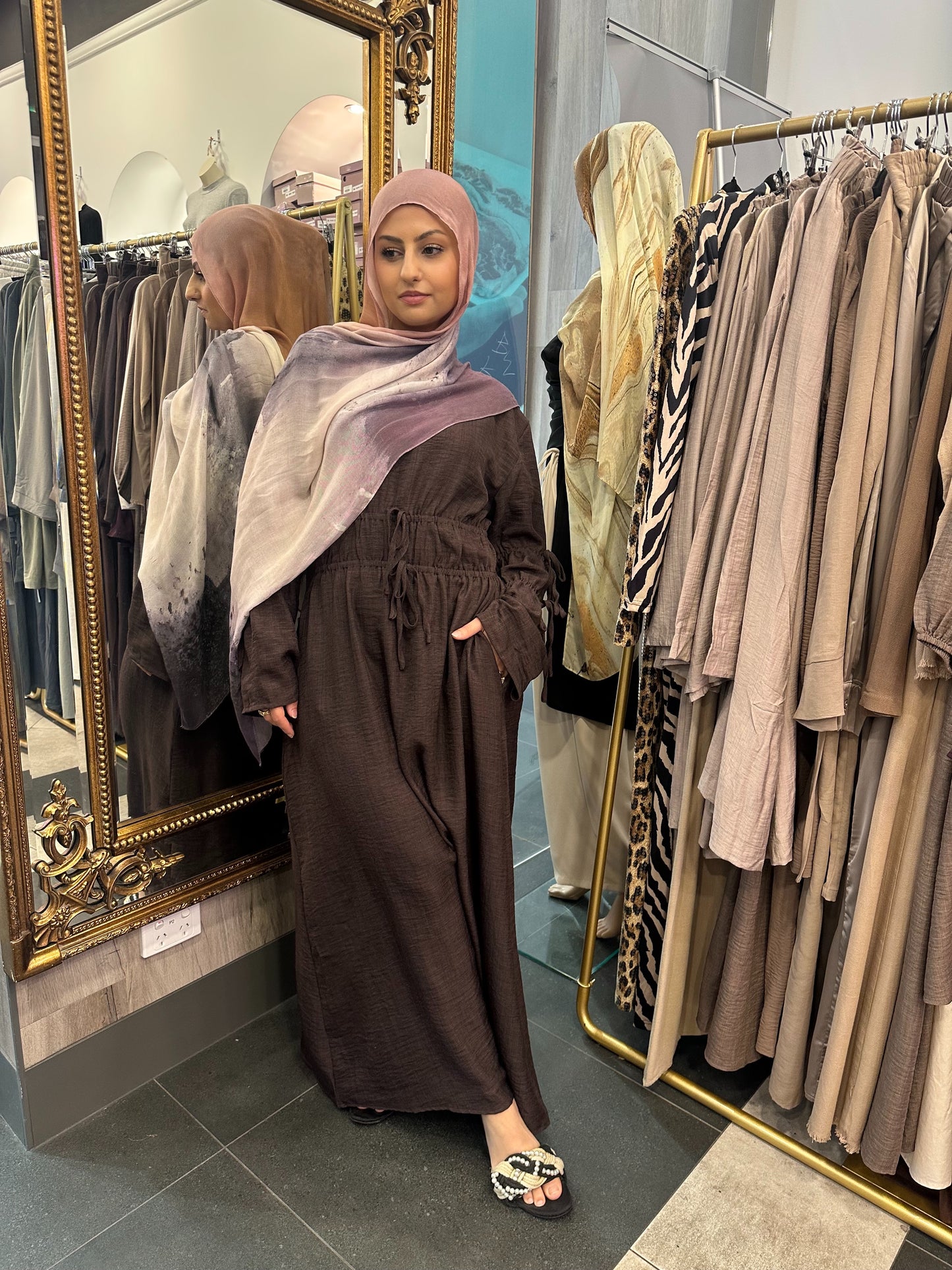 Dunya Dress- Brown