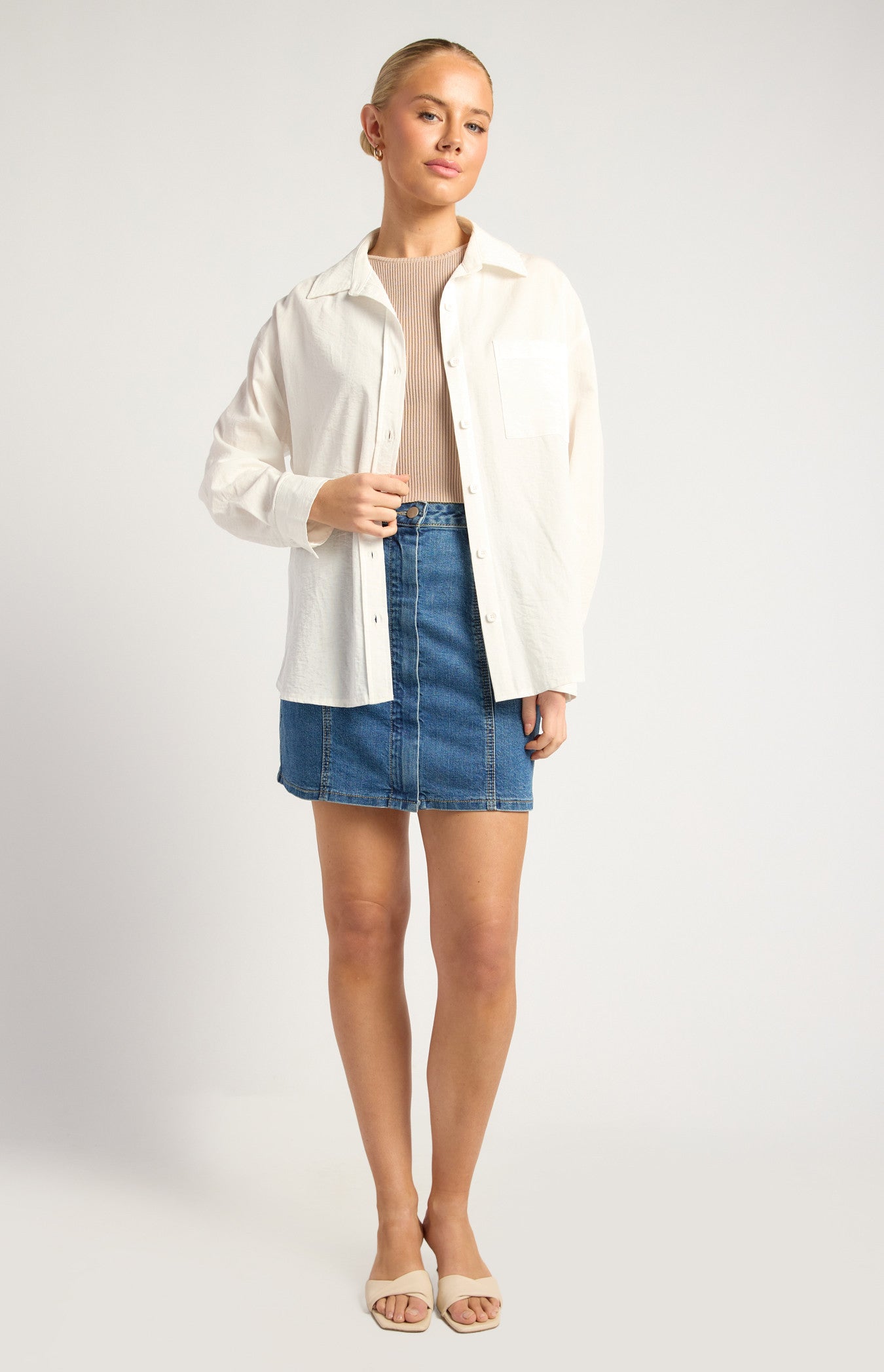 White Oversized Top