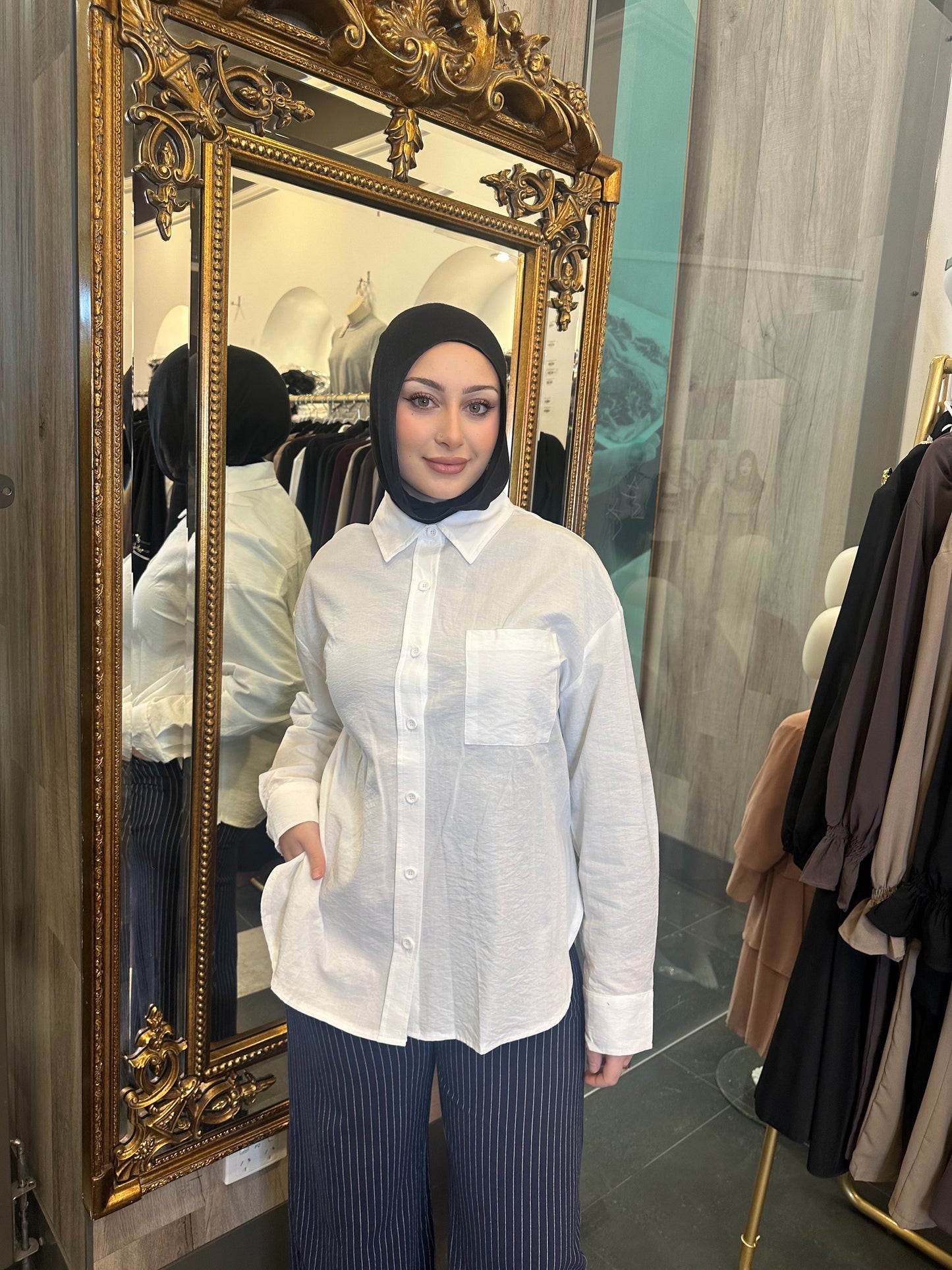 White Oversized Top