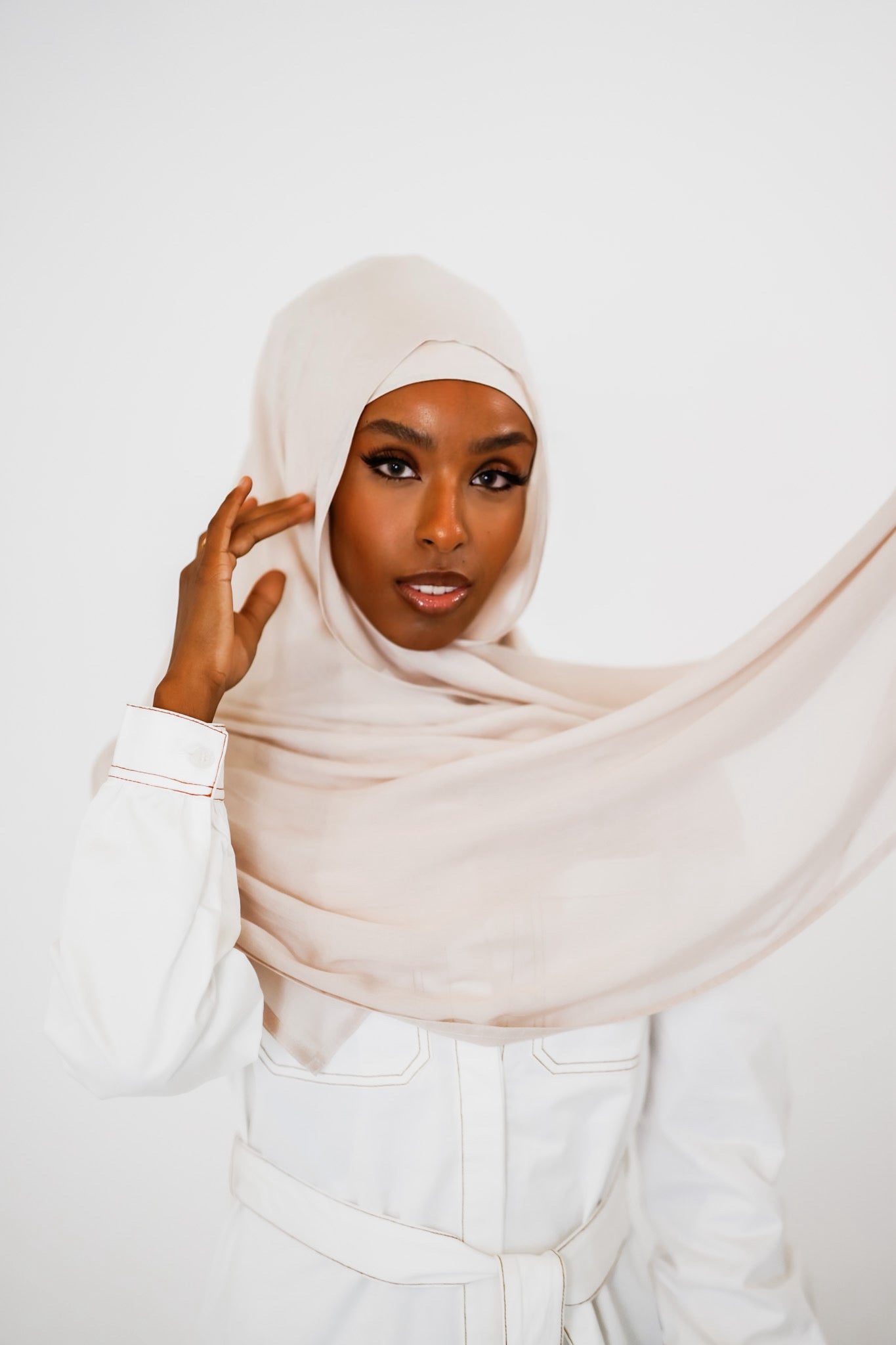 Beige Hijab Set #3