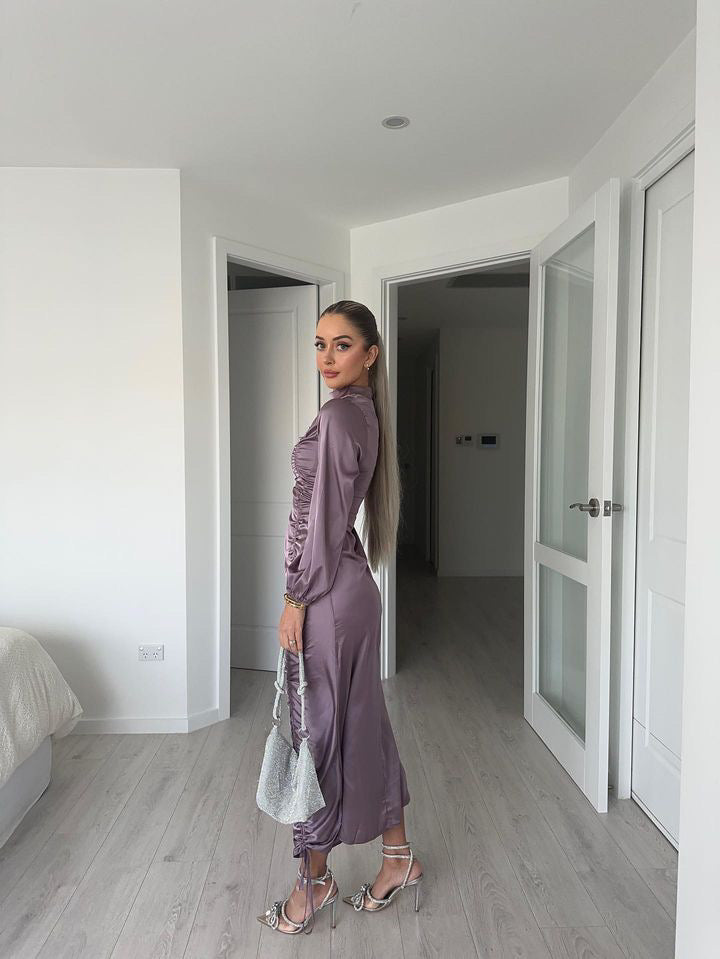 Valentine Dress- Dusty Purple