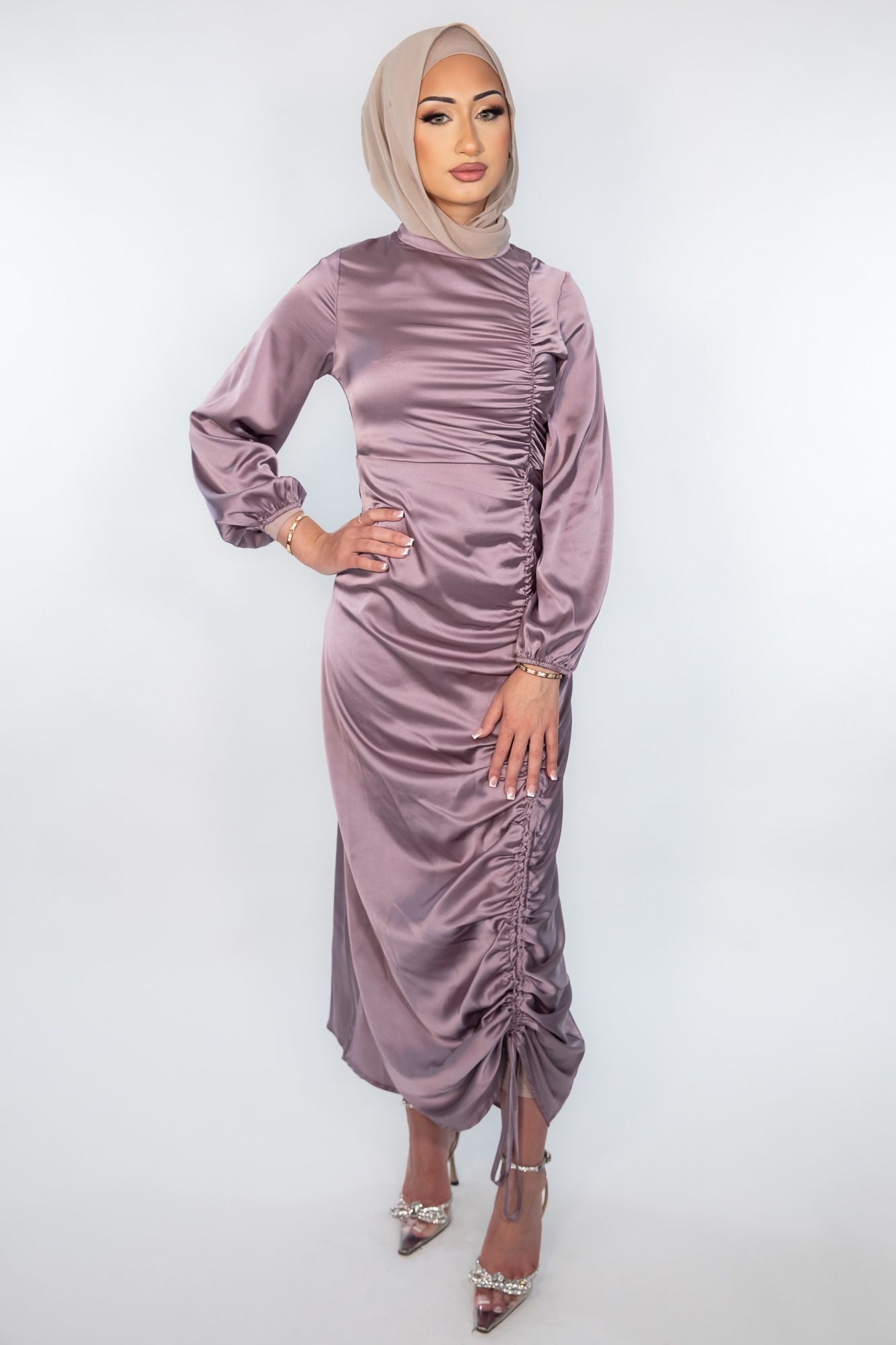Valentine Dress- Dusty Purple