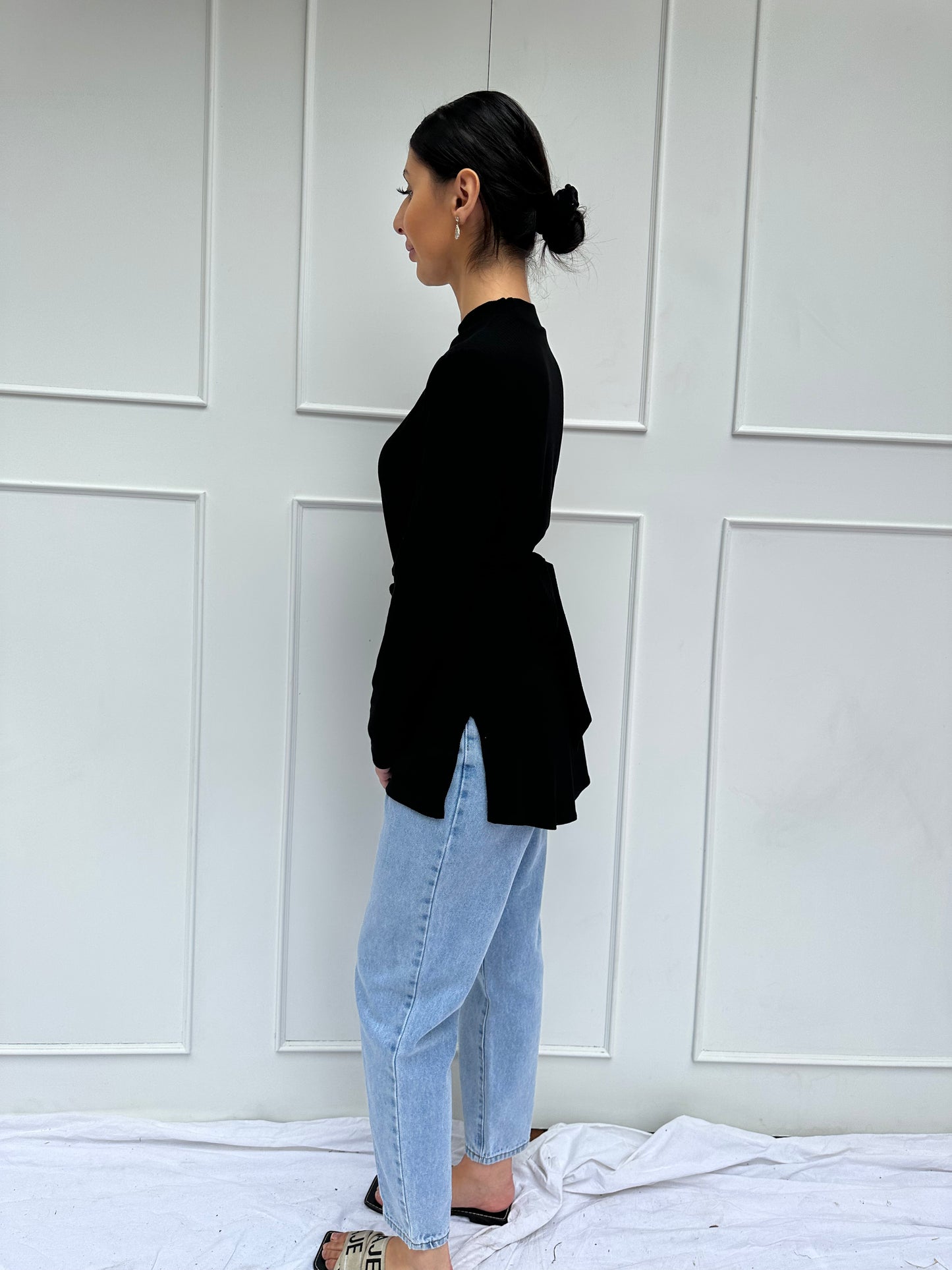 Dalal Wrap Top Black