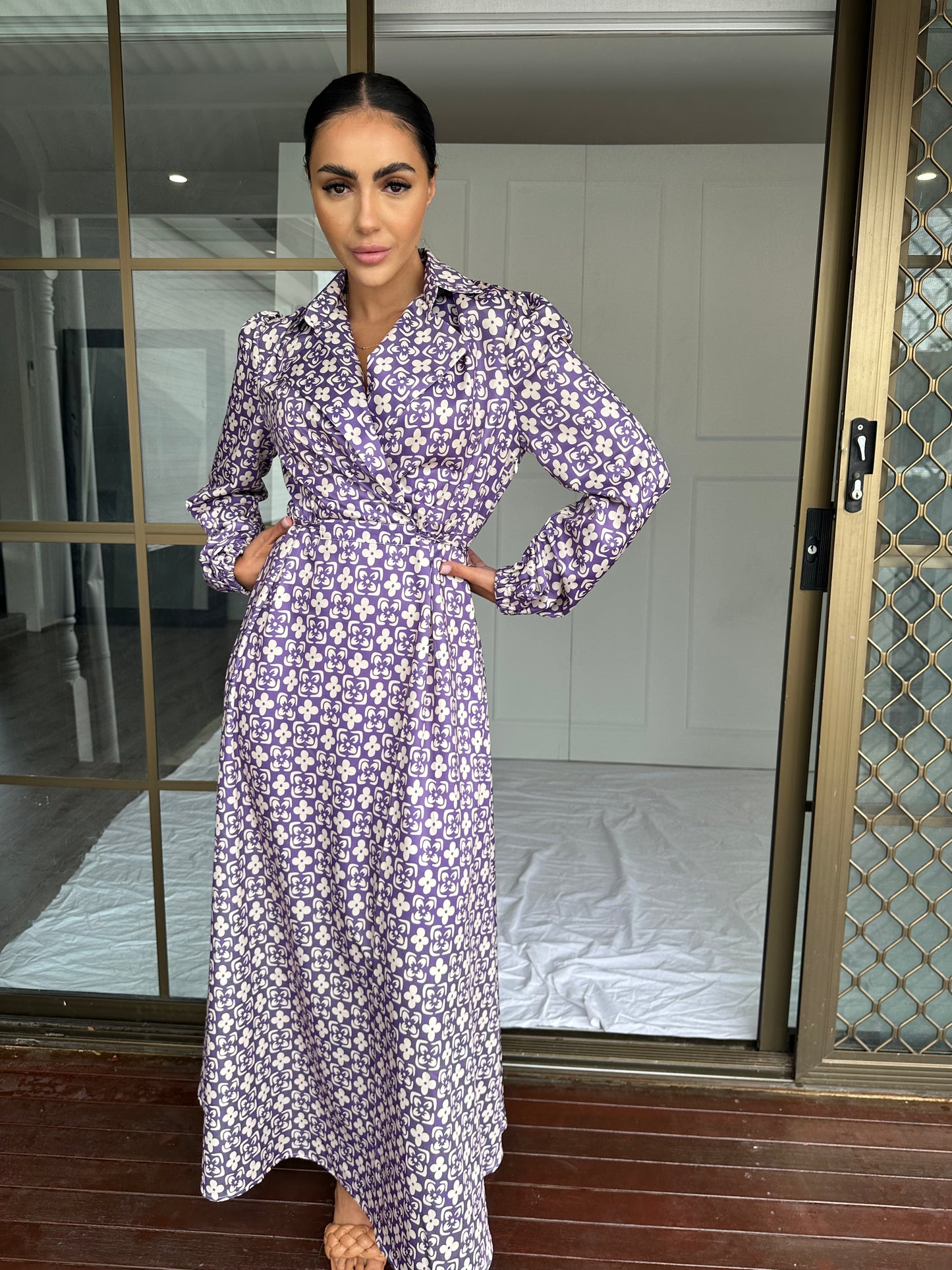 Floral Geo Print Dress