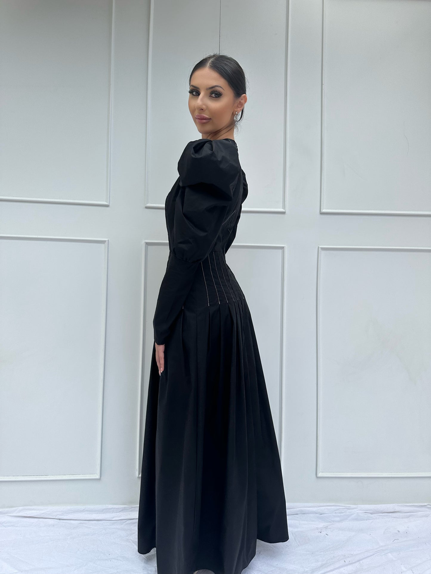 Eva Puff Sleeve Maxi Dress