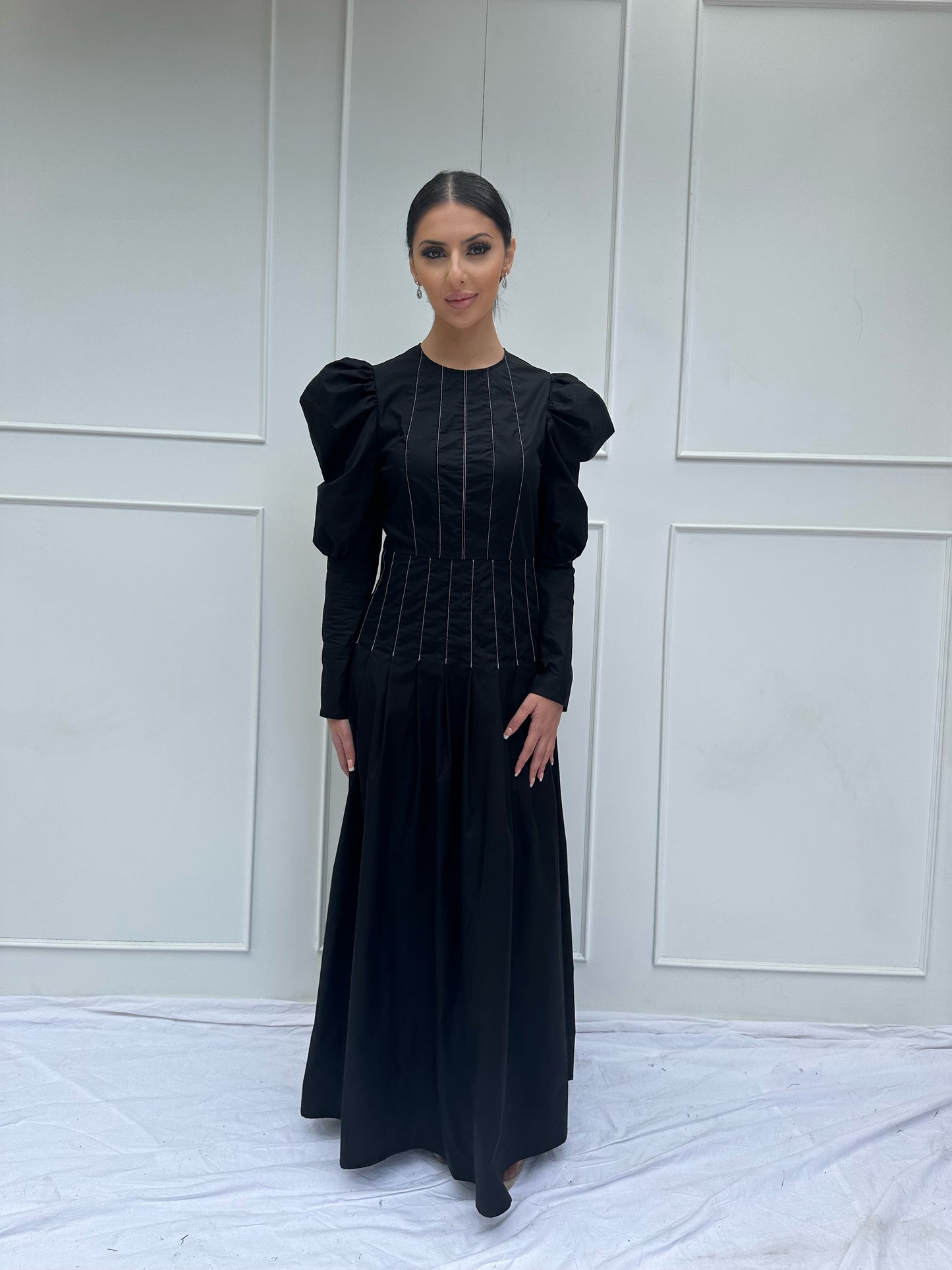 Eva Puff Sleeve Maxi Dress